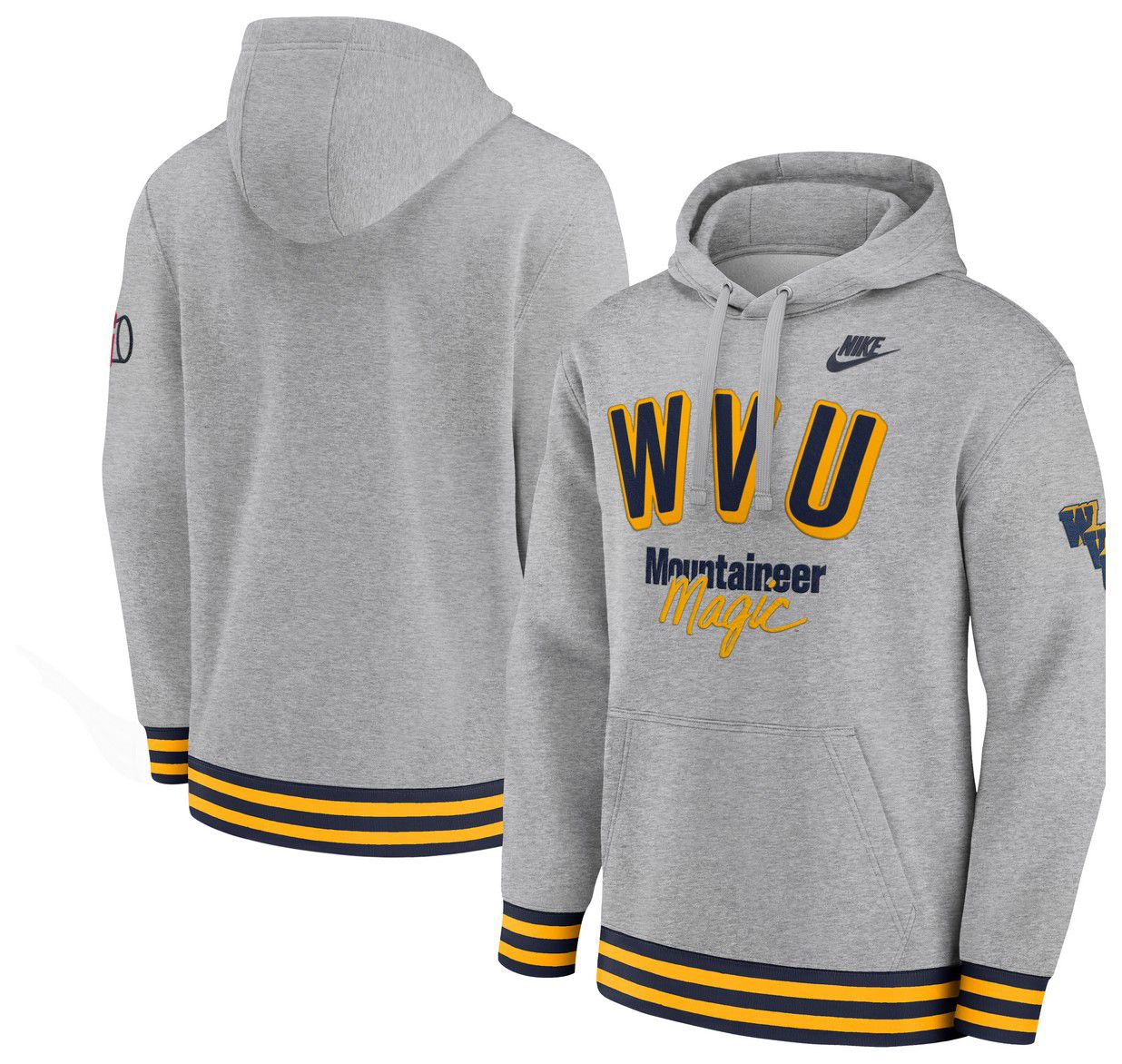 Nike Men's West Virginia Mountaineers Dark Grey Heather Legacy Retro Hoodie product image
