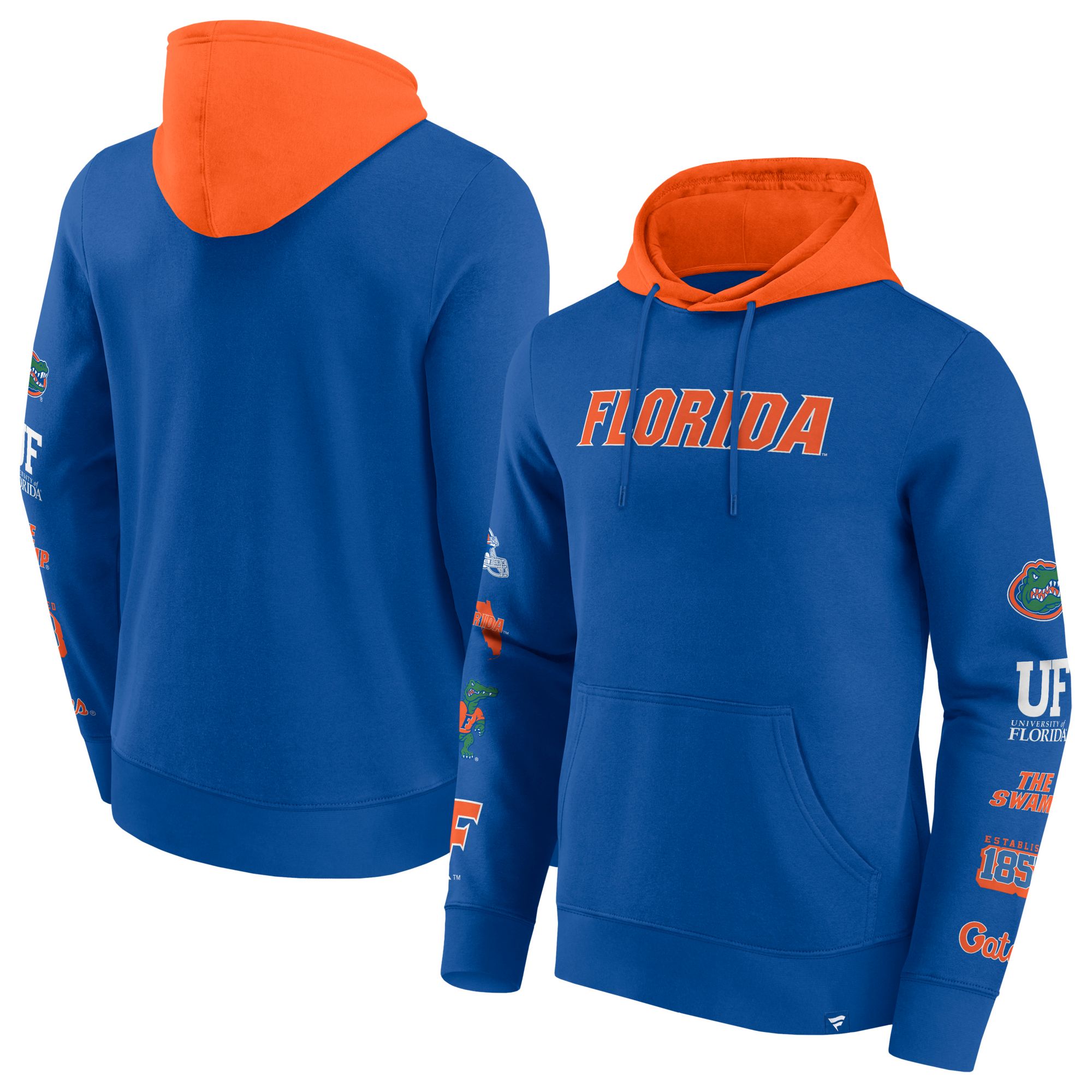 NCAA Men's Florida Gators Blue Colorblock Badge Pullover Hoodie product image