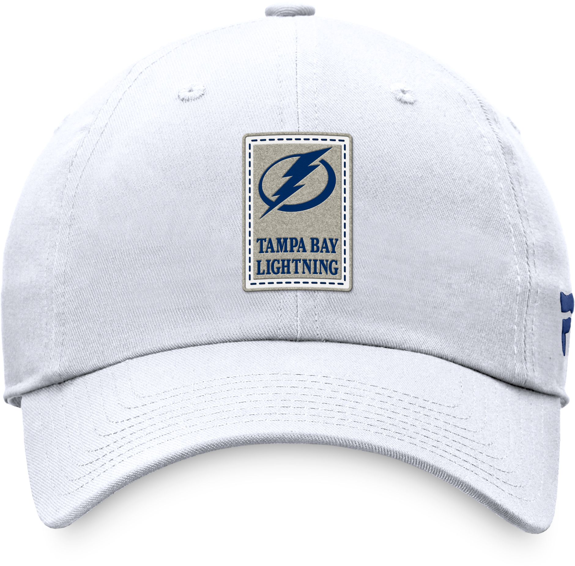 NHL Tampa Bay Lightning Patch White Adjustable Hat