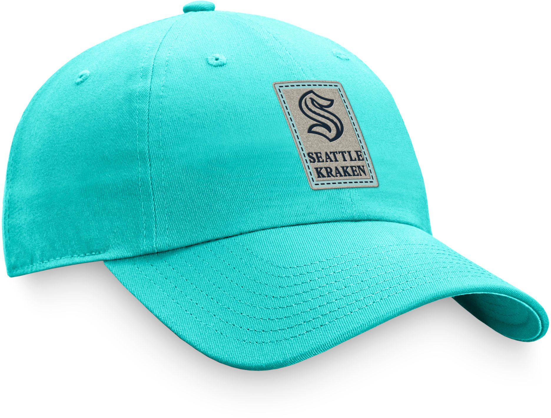 NHL Adult Seattle Kraken Patch Light Blue Adjustable Hat