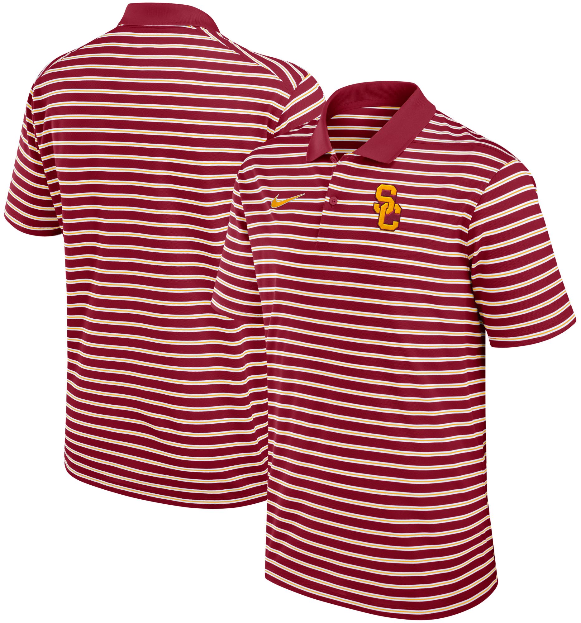 Nike Men's USC Trojans Cardinal Dri-FIT Victory Striped Polo product image