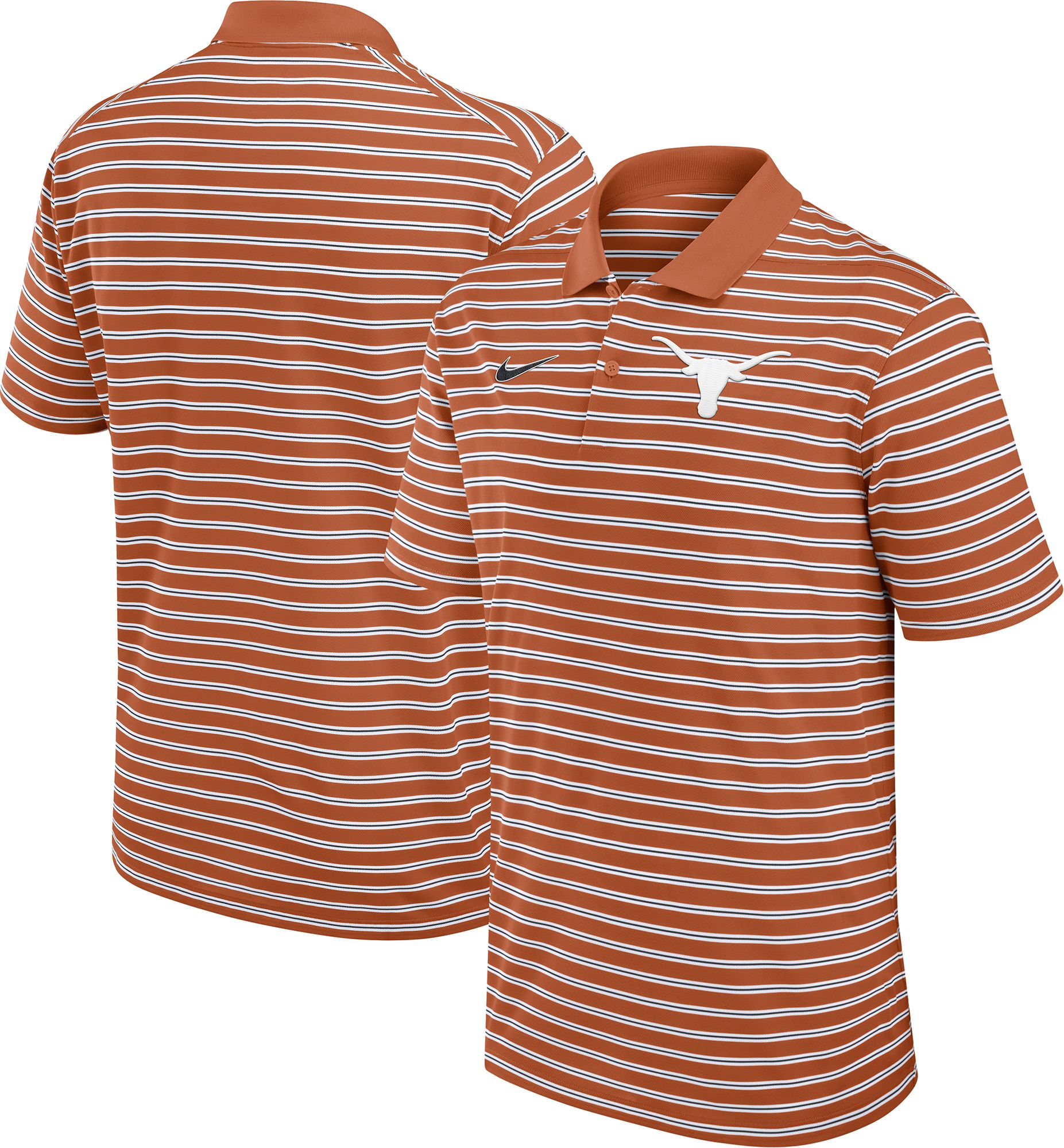 Nike Men's Texas Longhorns Burnt Orange Dri-FIT Victory Striped Polo product image