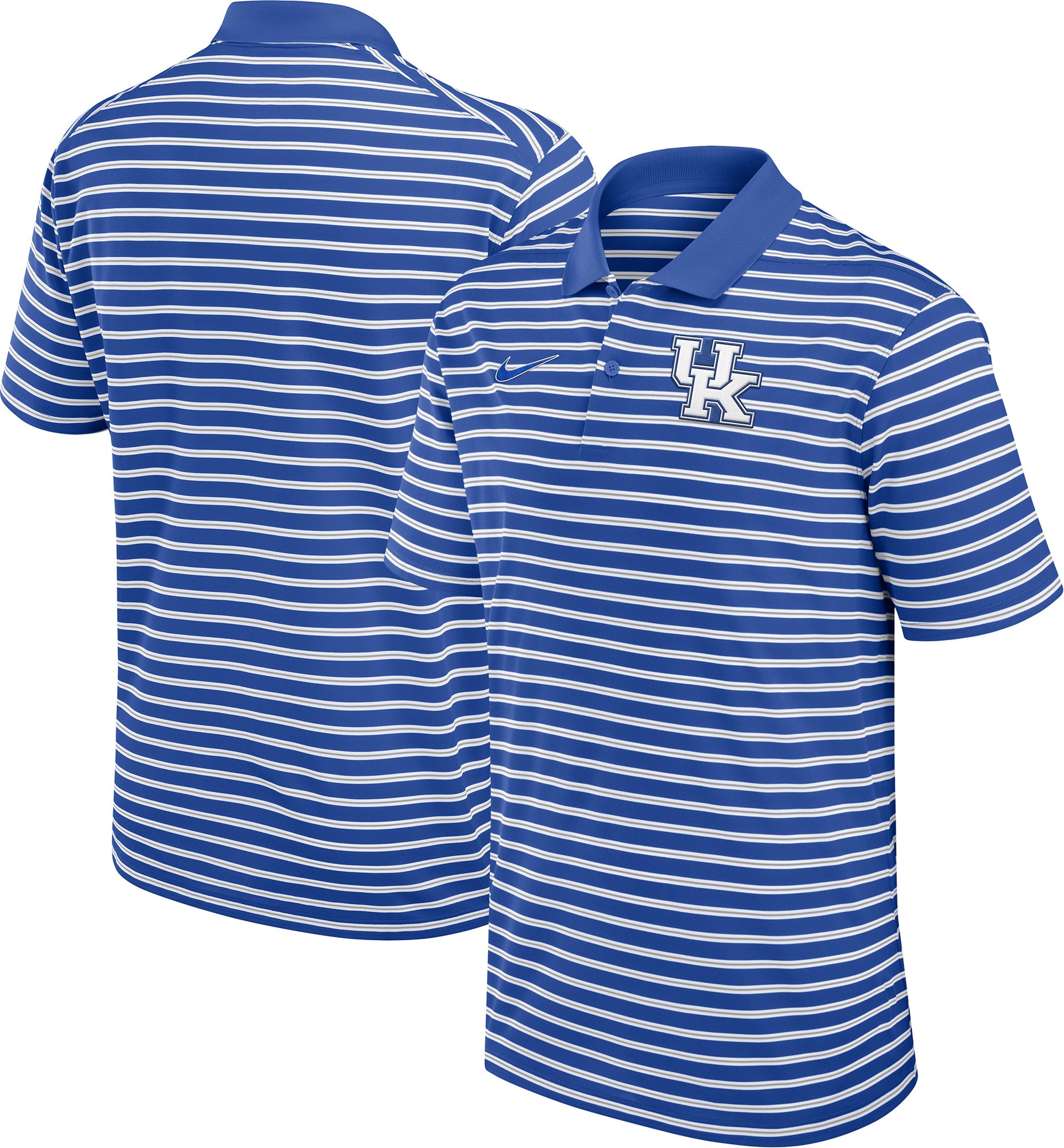 Nike Men's Kentucky Wildcats Blue Dri-FIT Victory Striped Polo product image