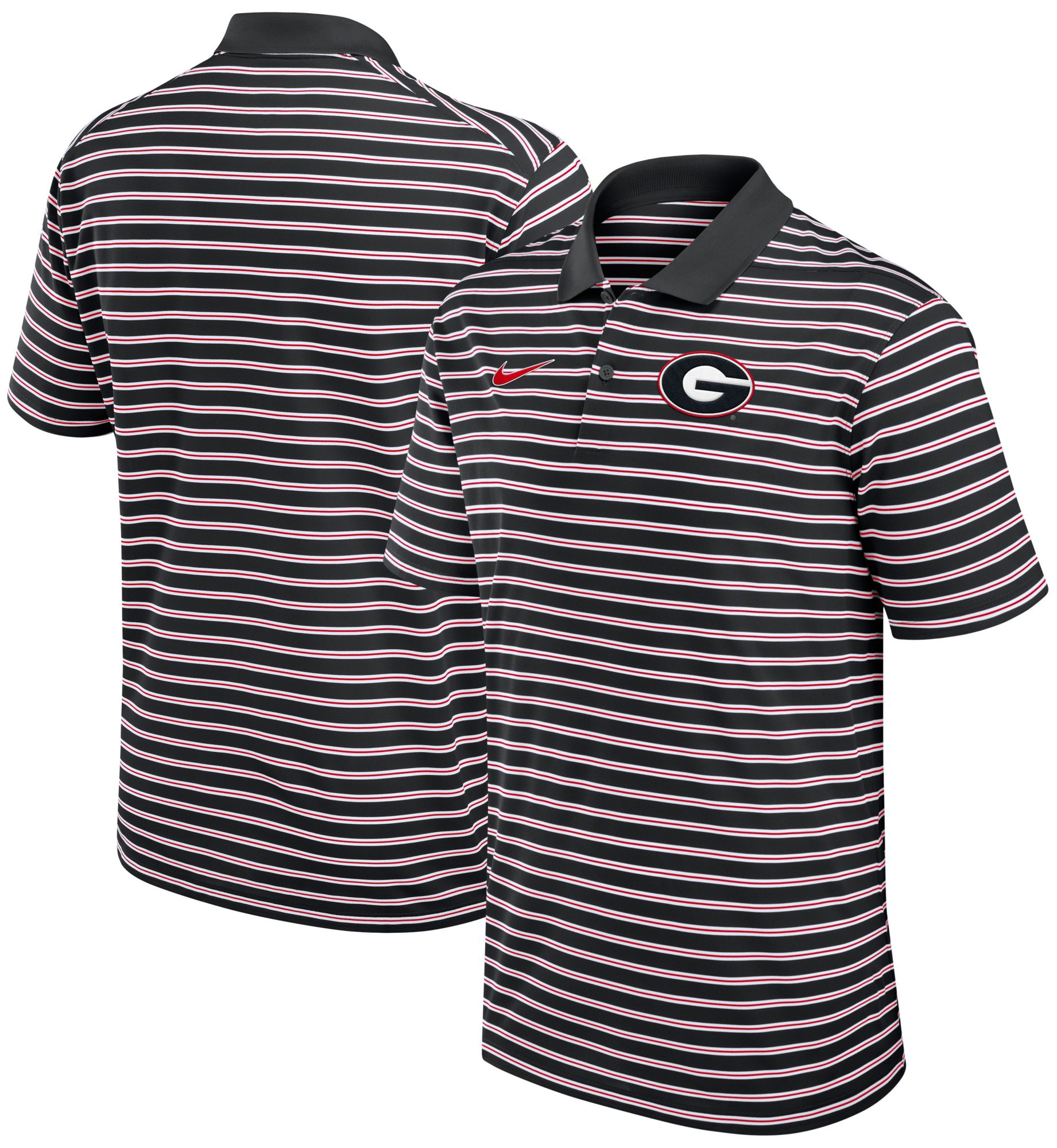 Nike Men's Georgia Bulldogs Black Dri-FIT Victory Striped Polo product image