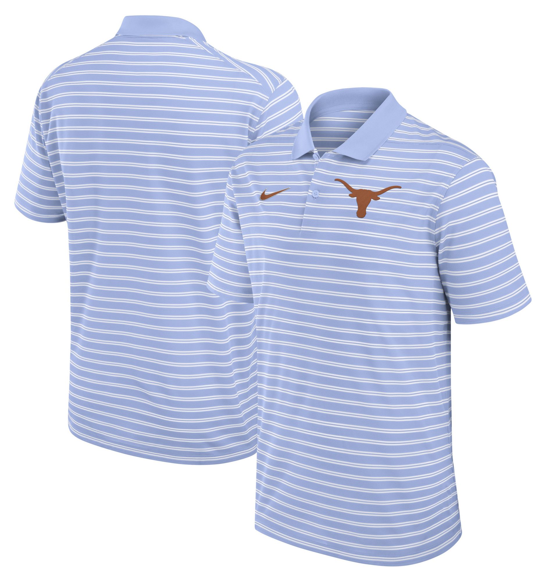 Nike Men's Texas Longhorns Light Blue Country Club Striped Polo product image