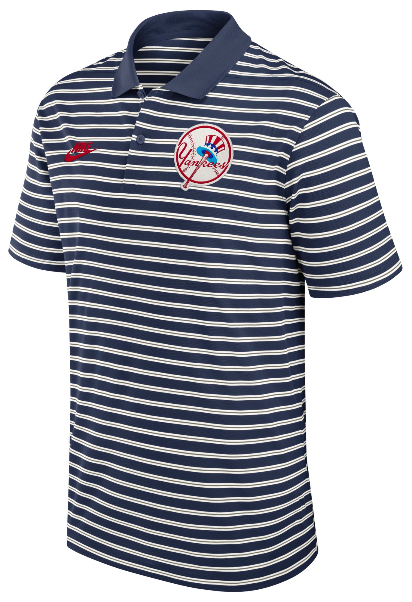 Nike Men's New York Yankees Navy Victory Striped Cooperstown Polo product image