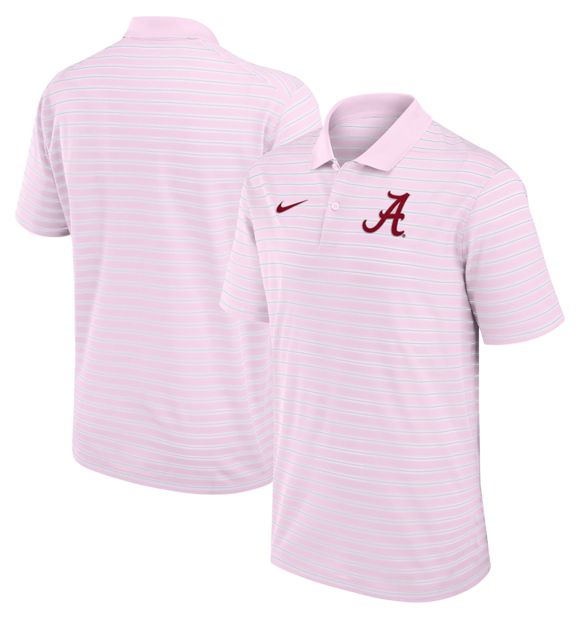 Nike Men's Alabama Crimson Tide Pink Country Club Striped Polo product image