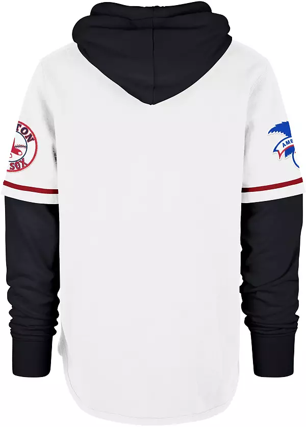'47 Men's Boston Red Sox White Tri-Stop Cooperstown Pullover Hoodie