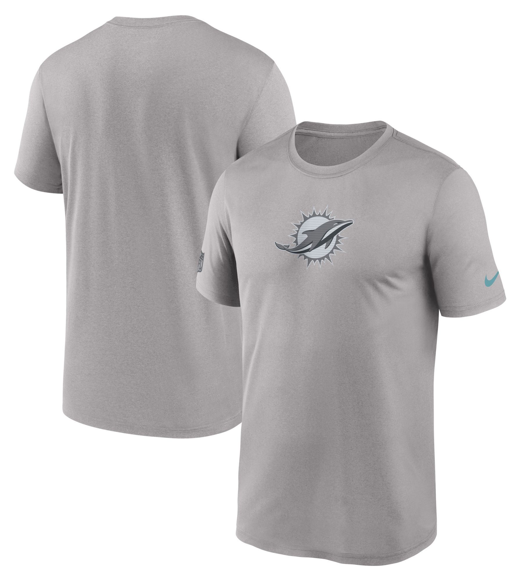 Nike Men's Miami Dolphins Pewter Grey Sideline Legend T-Shirt product image