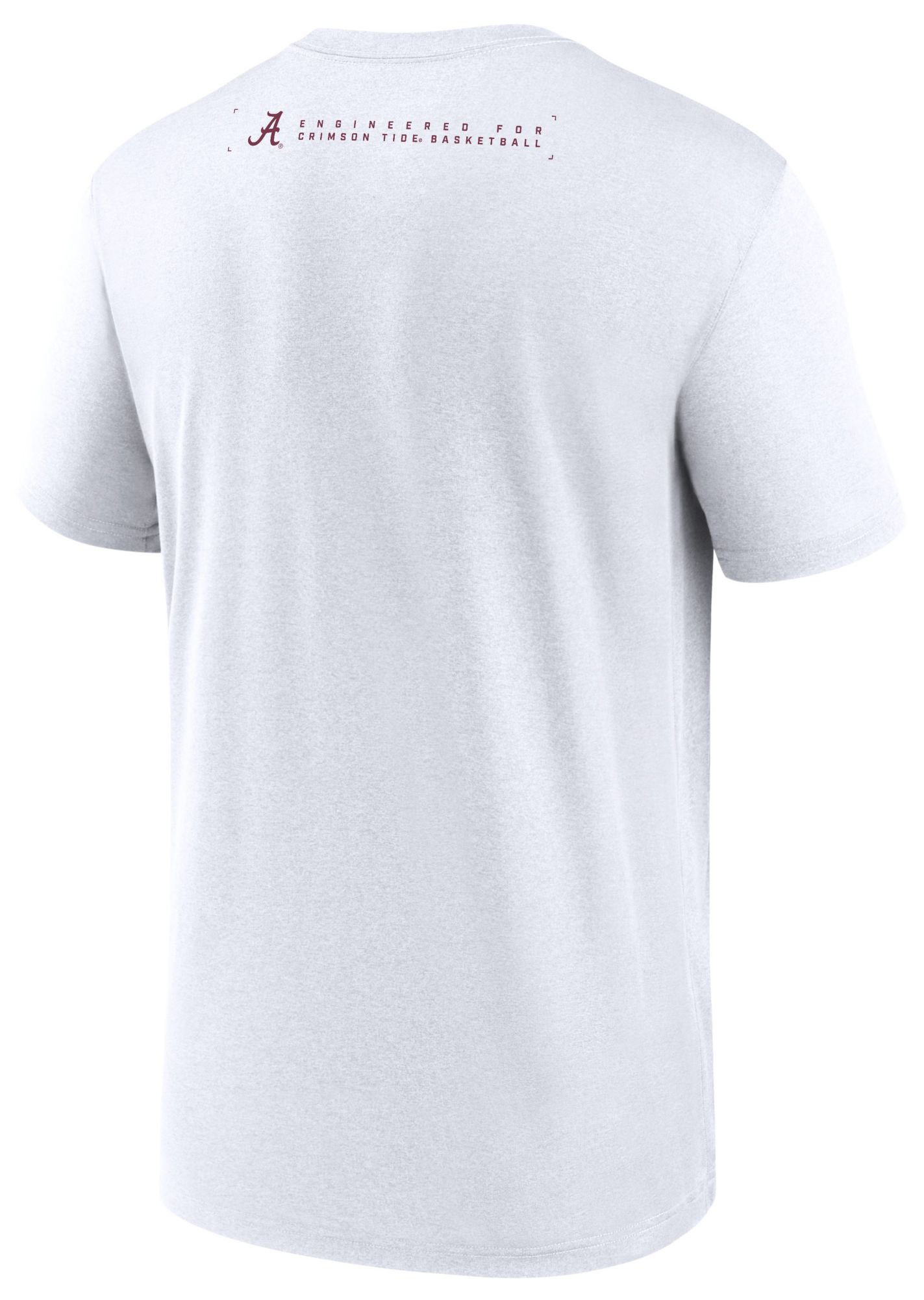 Nike Men's Alabama Crimson Tide White Courtside Legend Basketball T-Shirt product image