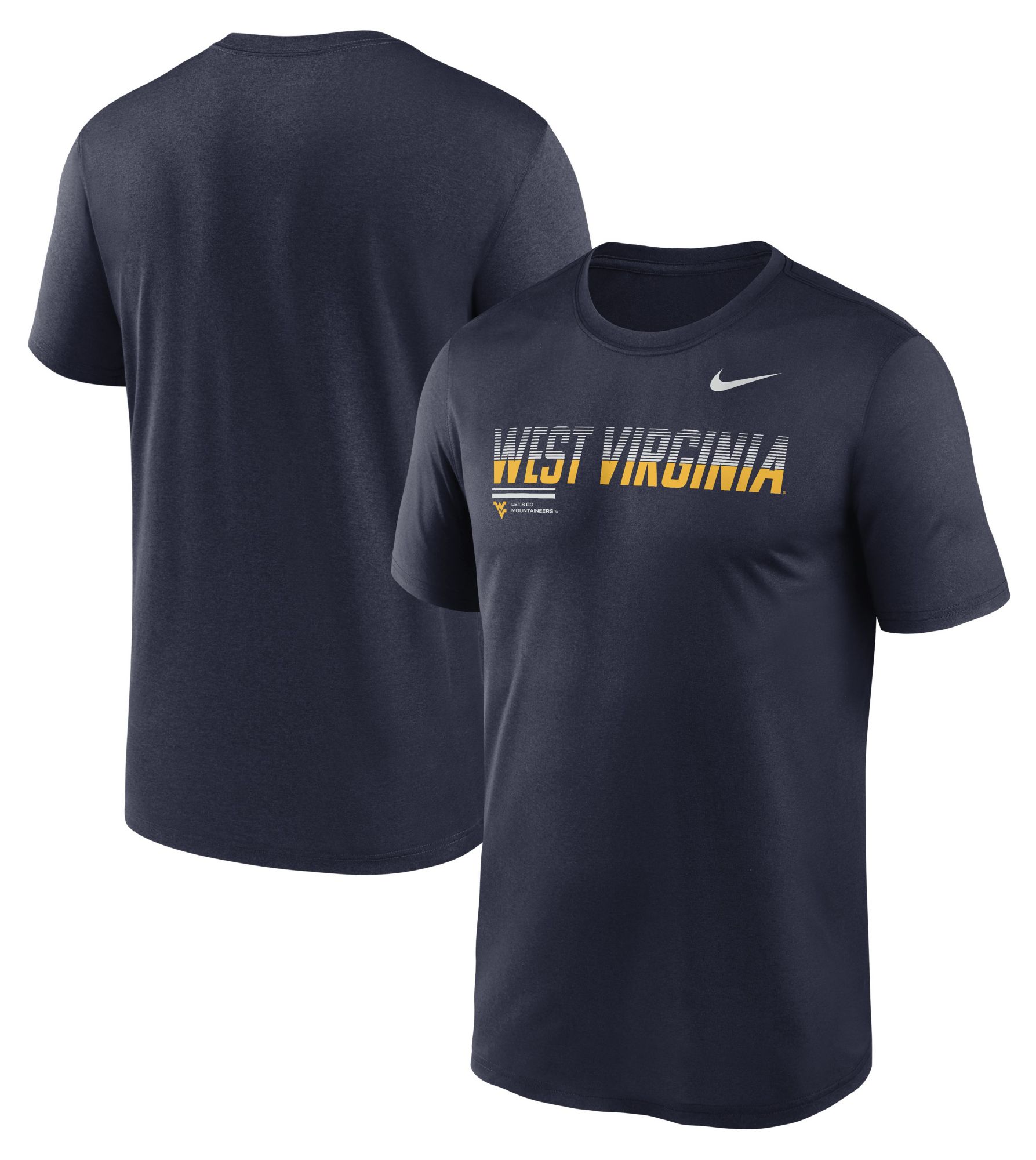 Nike Men's West Virginia Mountaineers College Navy Dri-Fit Legend Gradient T-Shirt product image