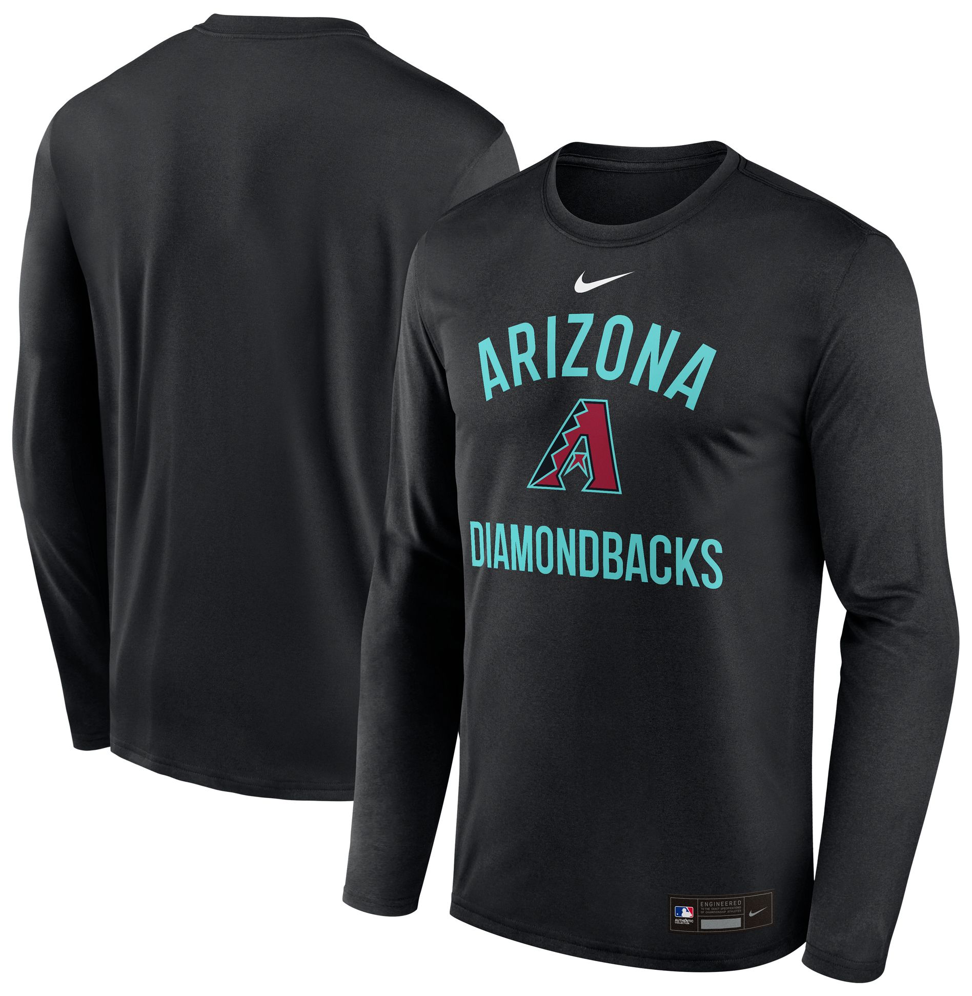 Nike Men's Arizona Diamondbacks Black Authentic Collection Legend Long Sleeve T-Shirt product image
