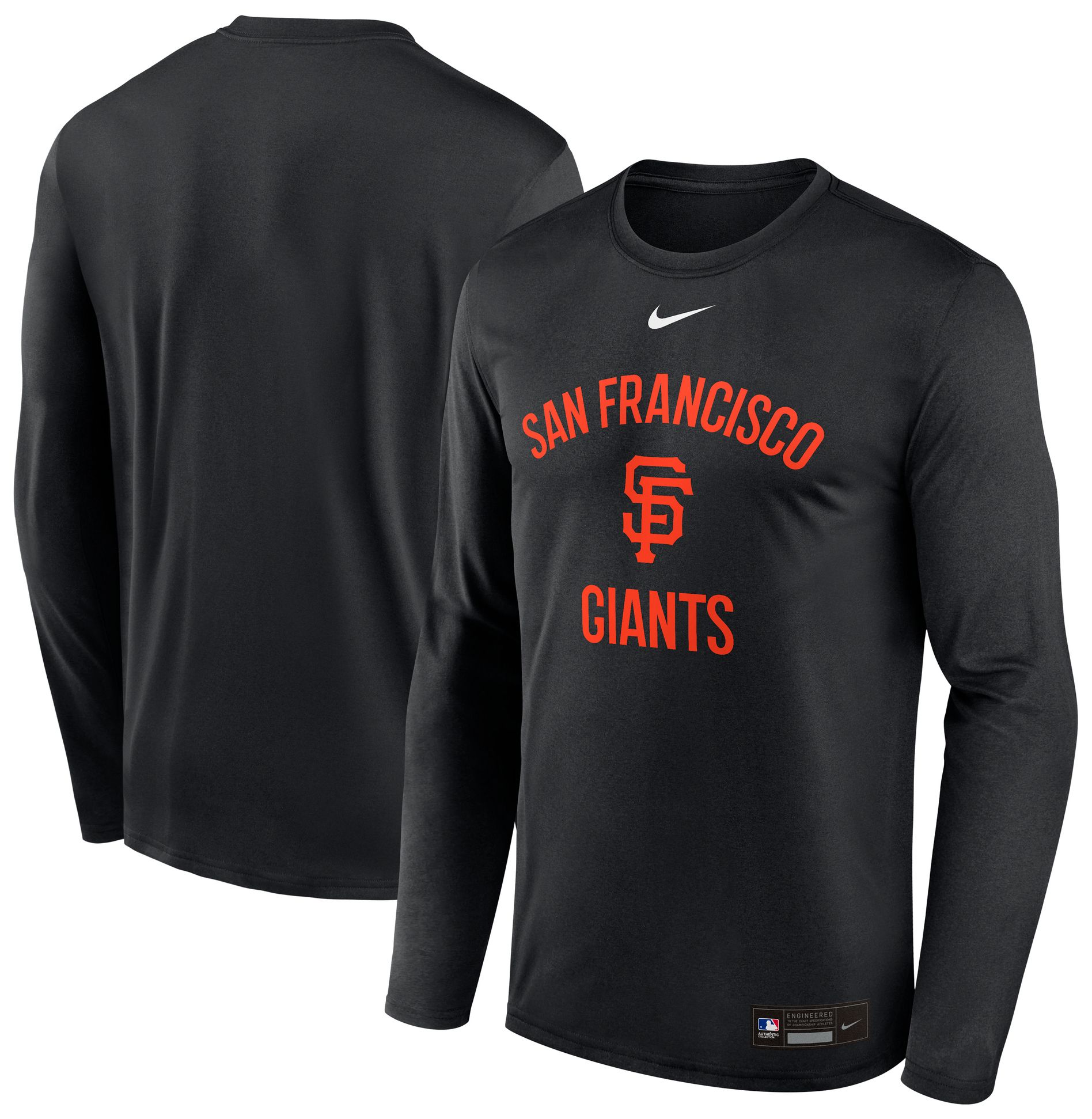Nike Men's San Francisco Giants Black Authentic Collection Legend Long Sleeve T-Shirt product image