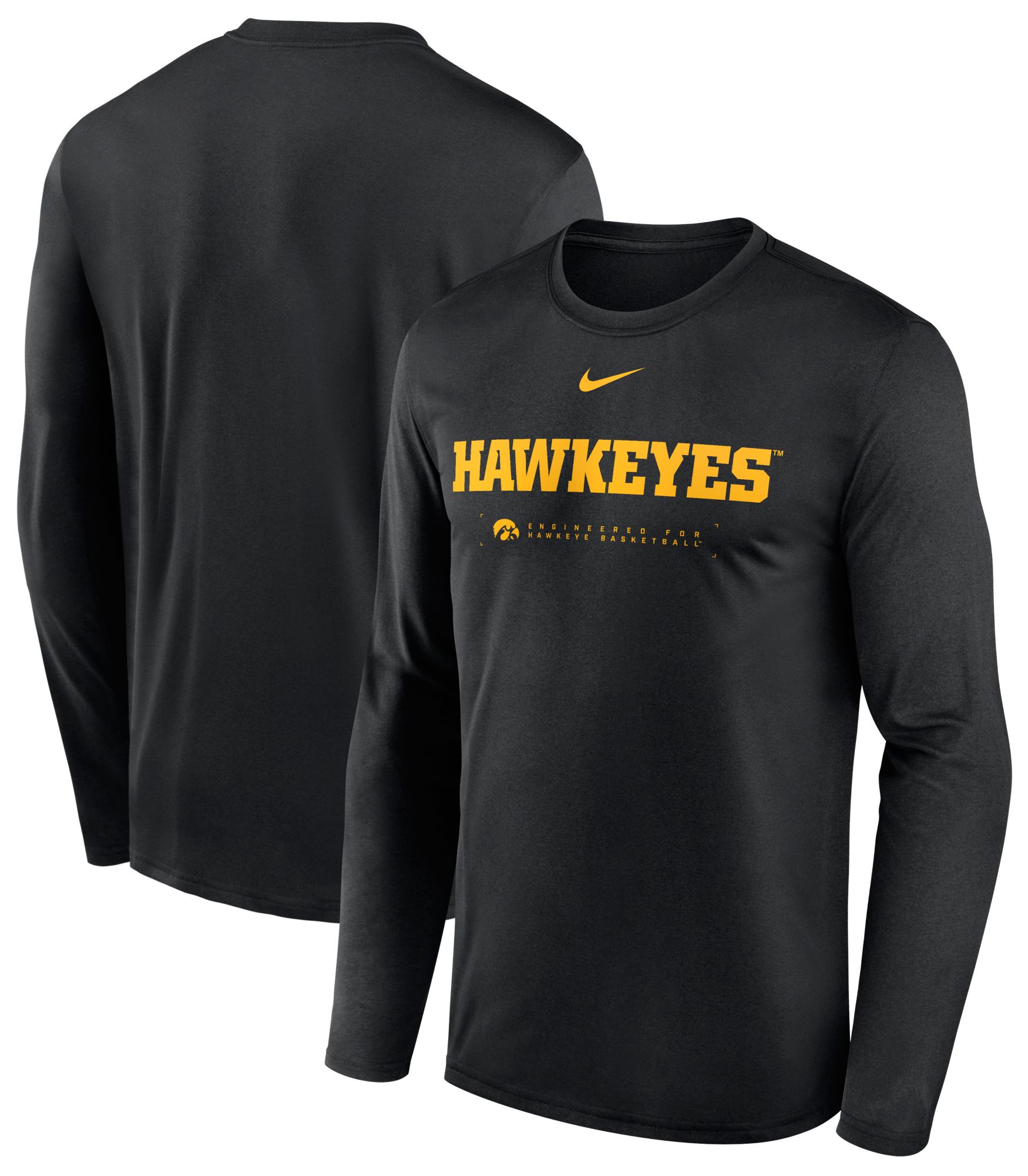 Nike Men's Iowa Hawkeyes Black Dri-FIT Shoot Long Sleeve T-Shirt product image