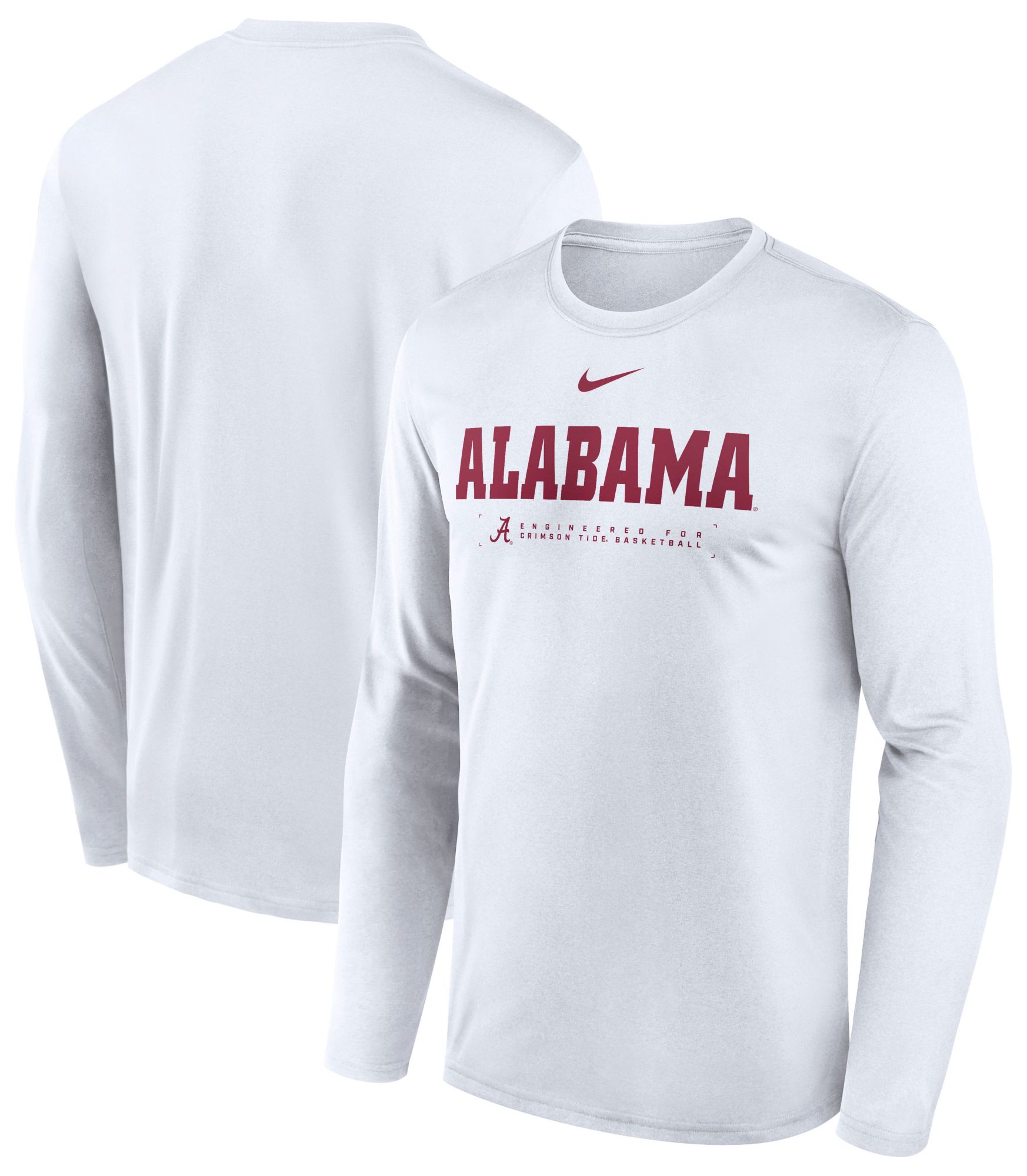 Nike Men's Alabama Crimson Tide White Dri-FIT Shoot Long Sleeve T-Shirt product image