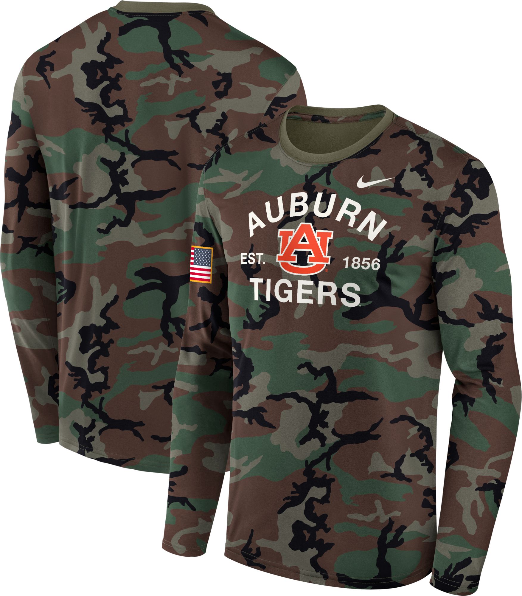 Nike Men's Auburn Tigers Medium Olive 2025 Military Appreciation Long Sleeve Shirt product image