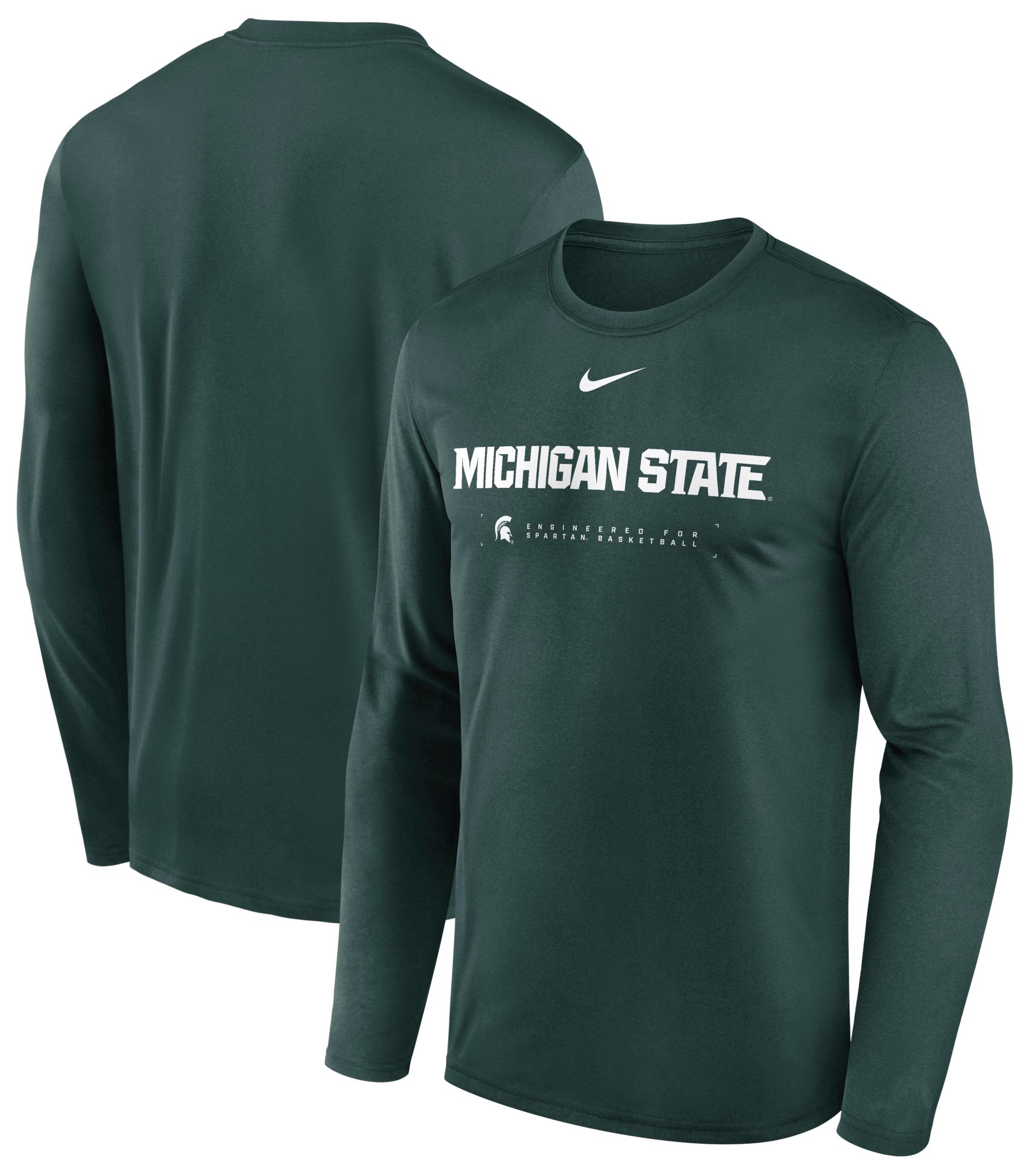 Nike Men's Michigan State Spartans Pro Green Dri-FIT Shoot Long Sleeve T-Shirt product image