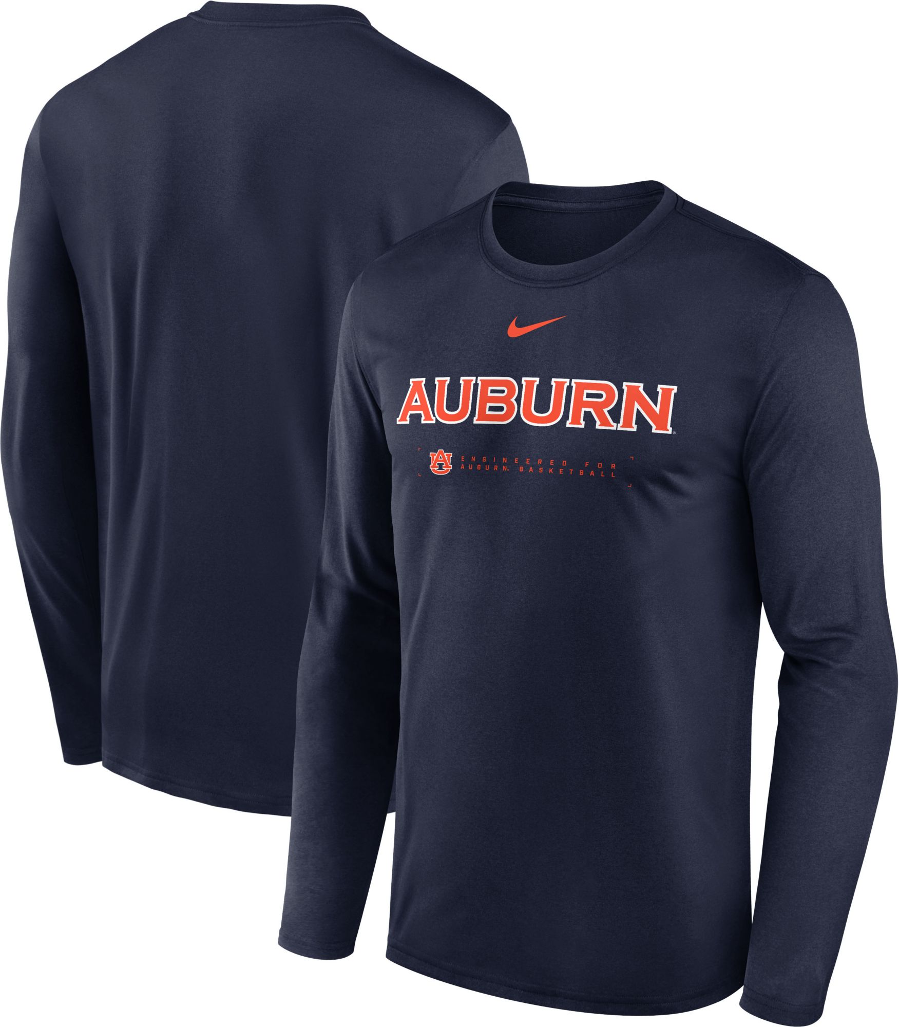 Nike Adult Auburn Tigers Dri-FIT Shoot College Navy Long Sleeve Shirt product image