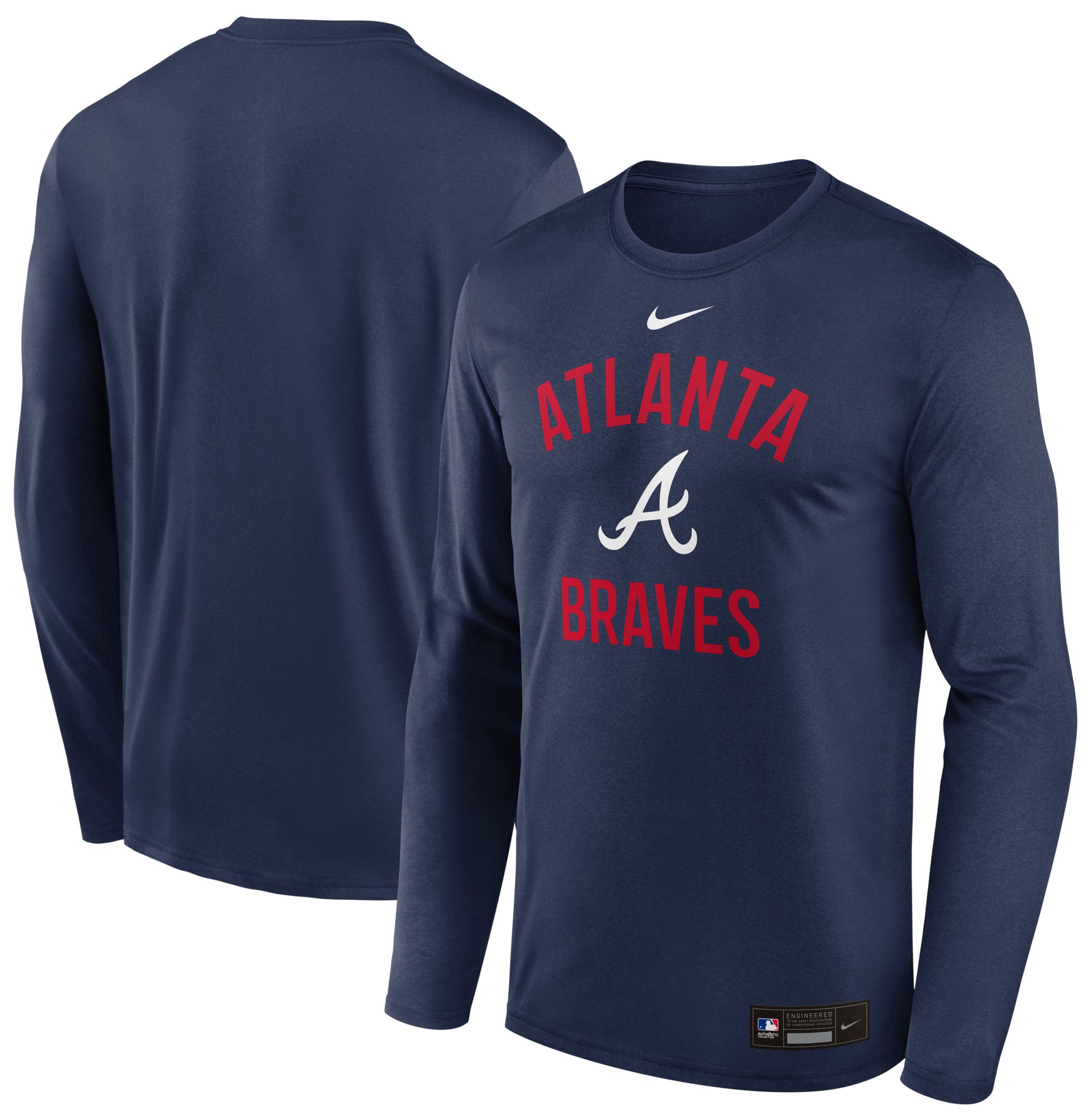 Nike Men's Atlanta Braves Navy Authentic Collection Legend Long Sleeve T-Shirt product image