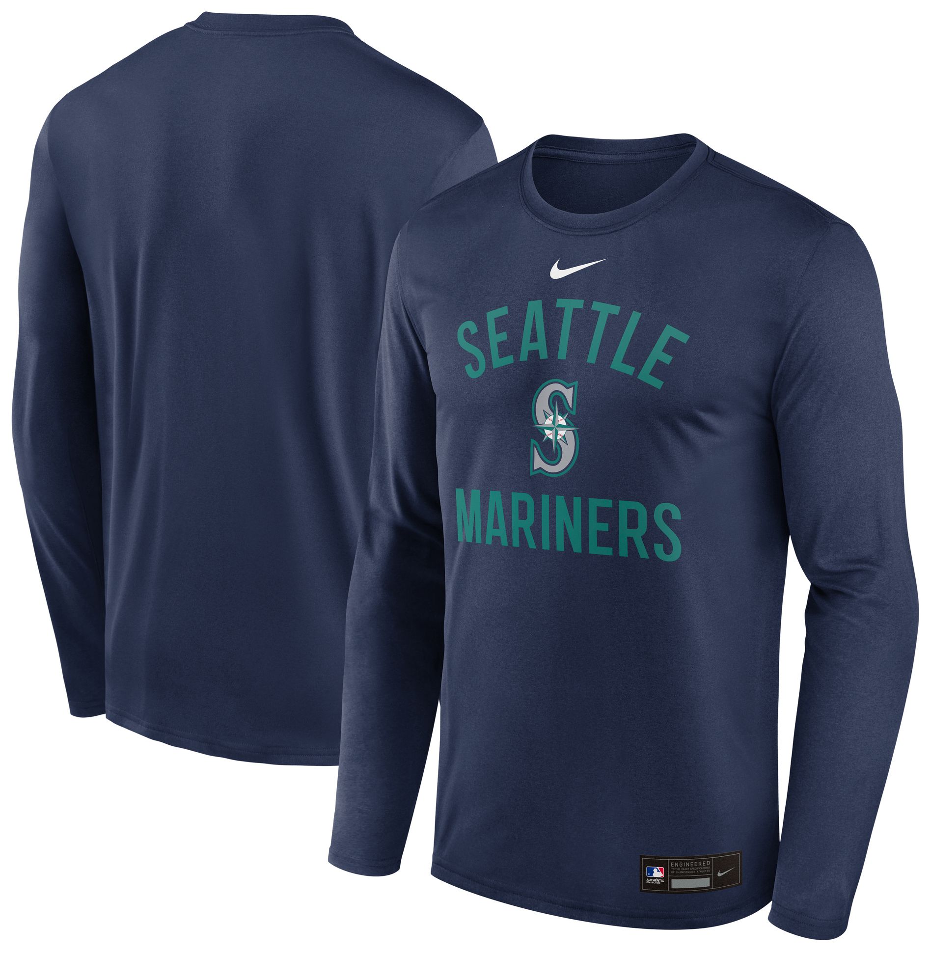 Nike Men's Seattle Mariners Navy Authentic Collection Legend Long Sleeve T-Shirt product image