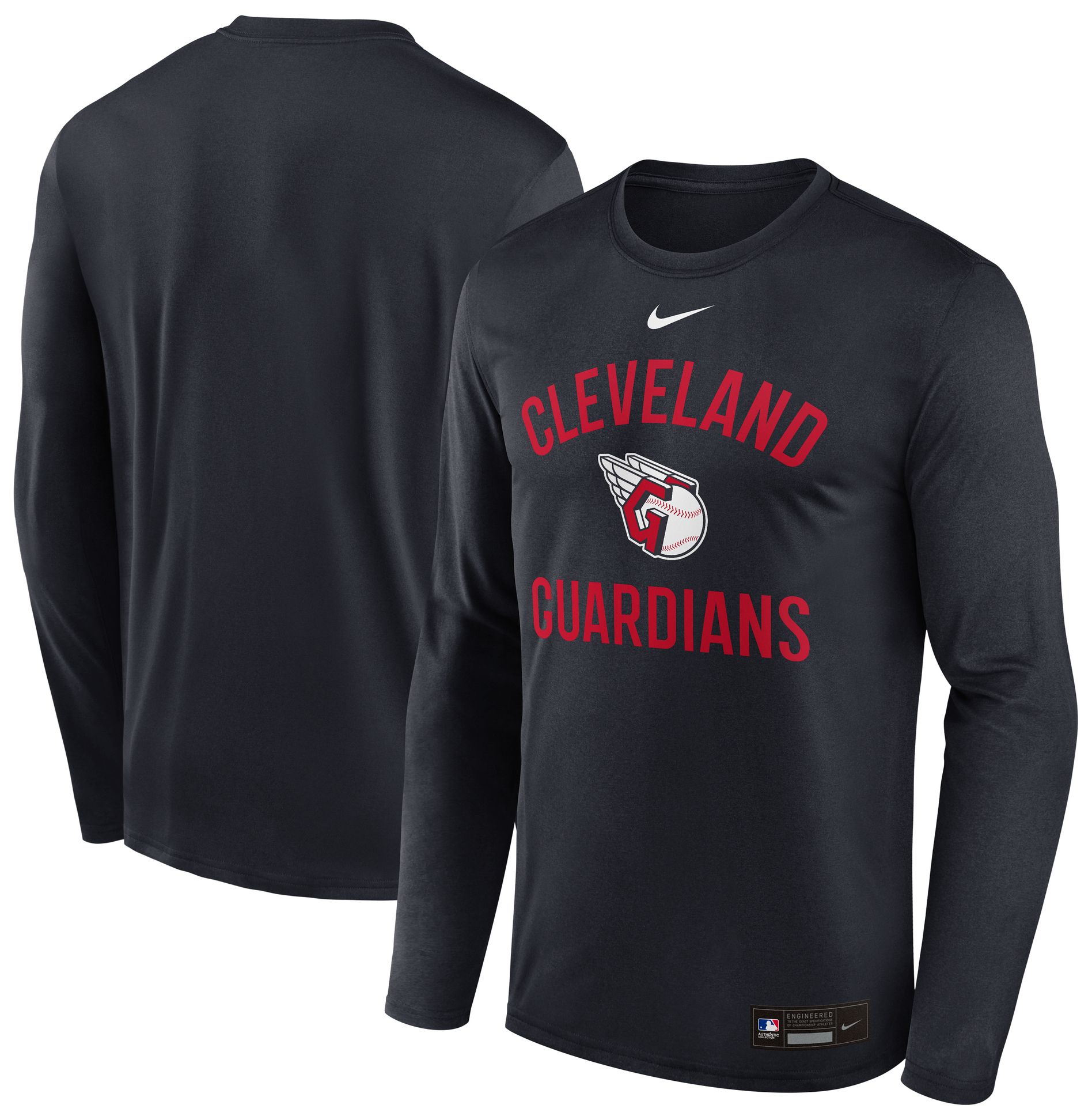 Nike Men's Cleveland Guardians Blue Authentic Collection Legend Long Sleeve T-Shirt product image