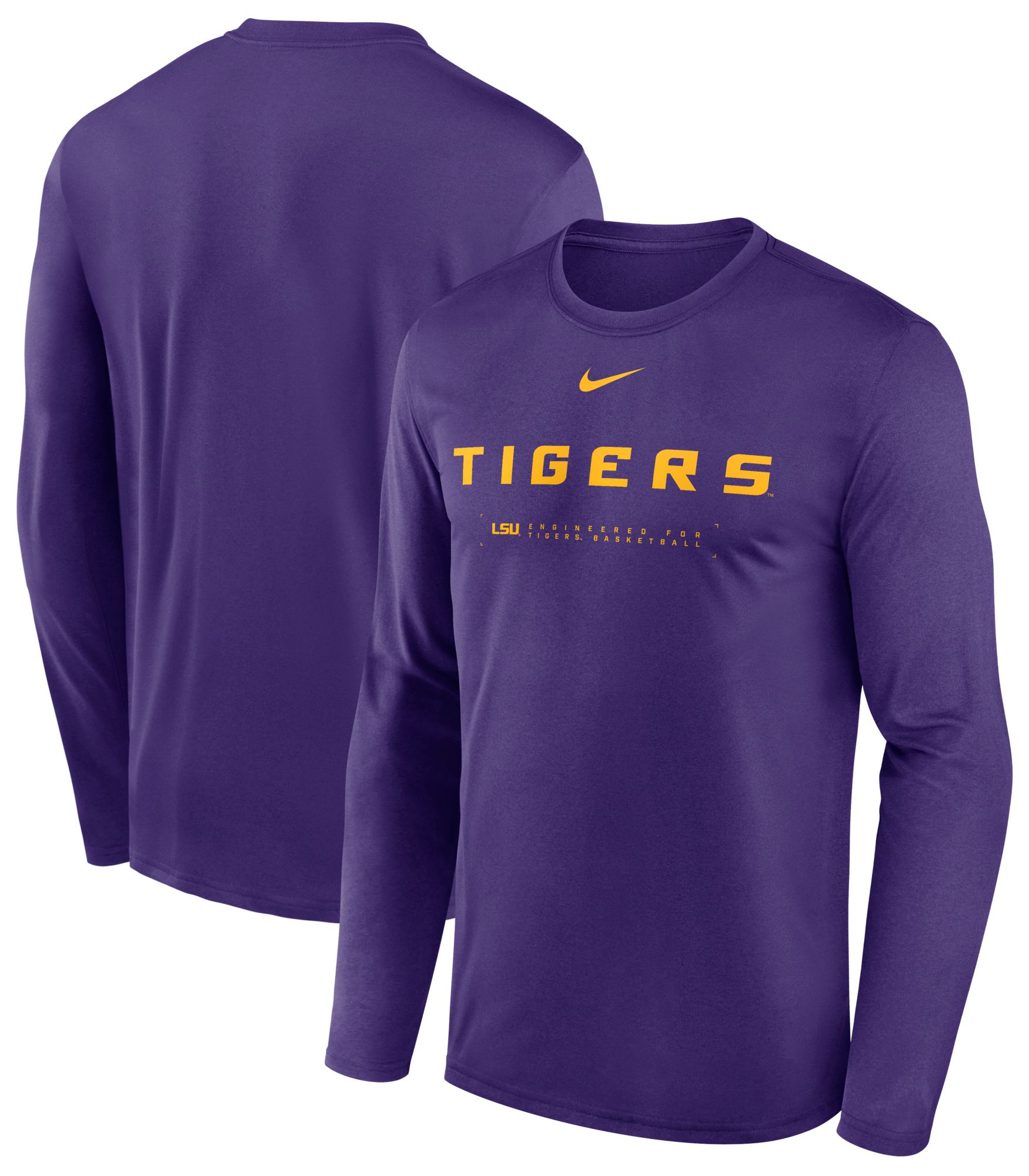 Nike Men's LSU Tigers Court Purple Dri-FIT Shoot Long Sleeve T-Shirt product image