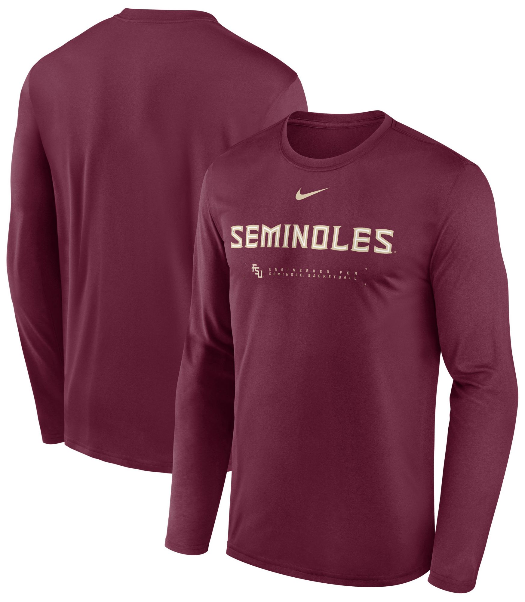 Nike Men's Florida State Seminoles Team Maroon Dri-FIT Shoot Long Sleeve T-Shirt product image