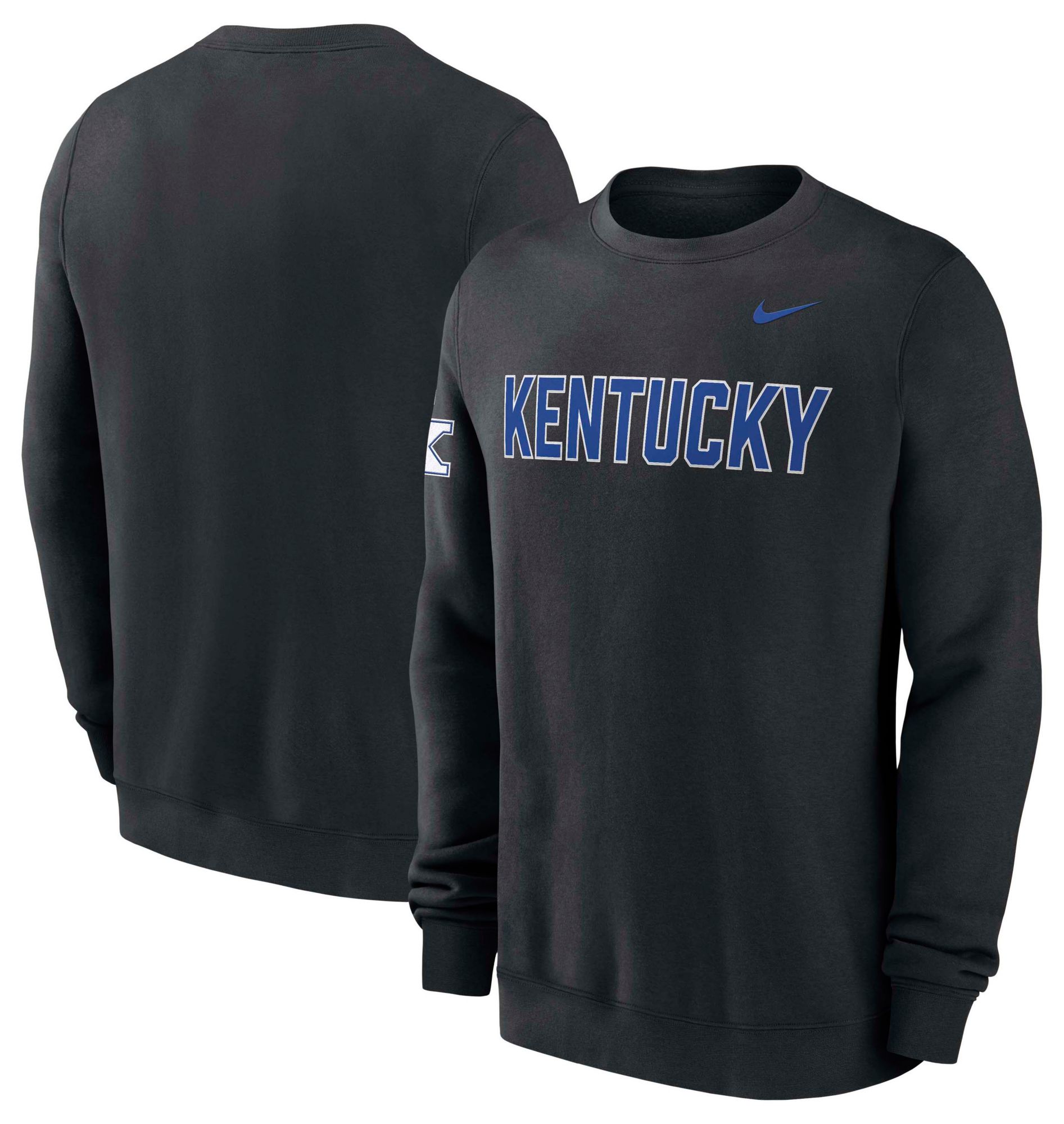 Nike Men's Kentucky Wildcats Black Fleece Club Crewneck Sweatshirt product image