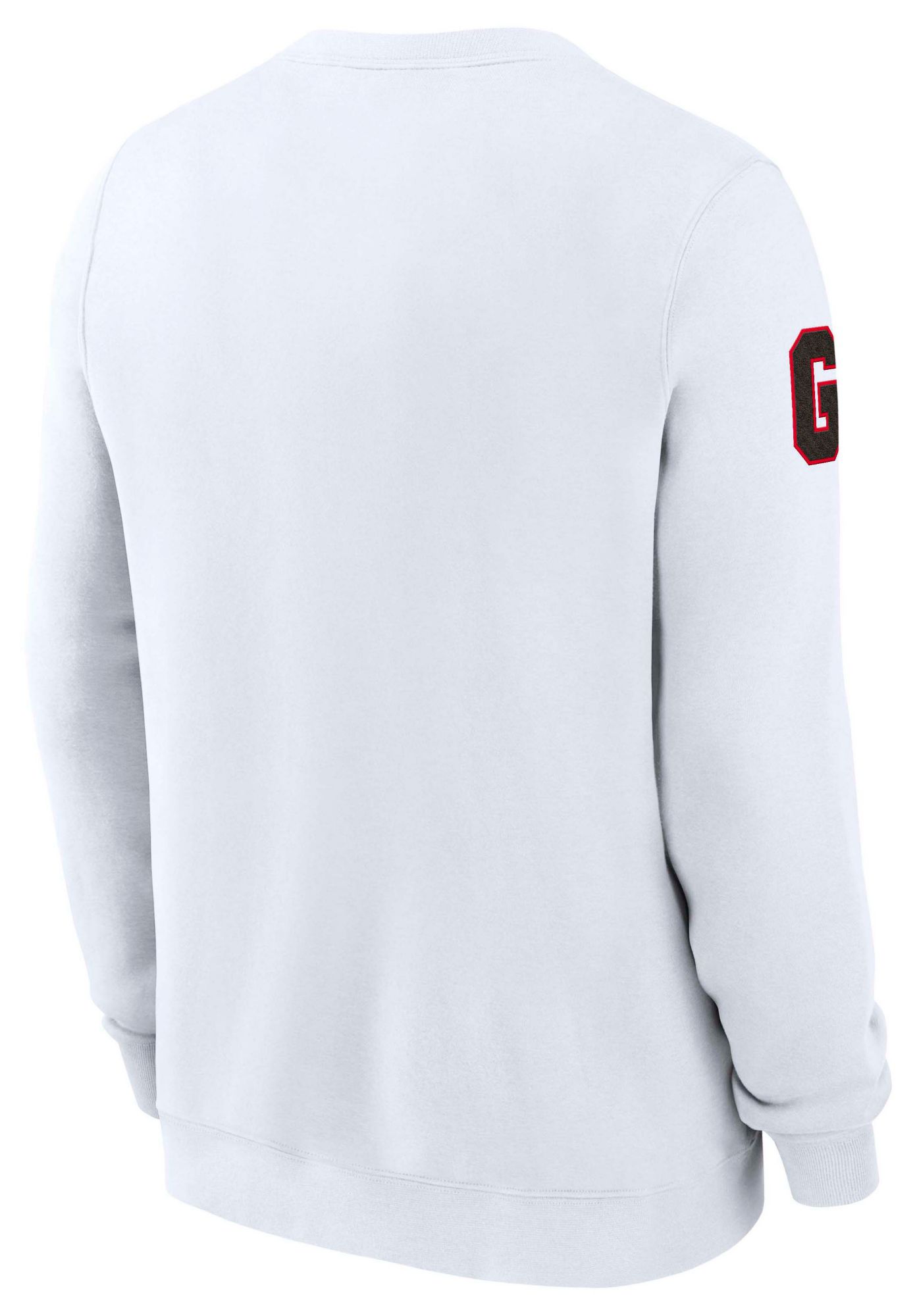 Nike Men's Georgia Bulldogs White Fleece Club Crewneck Sweatshirt product image