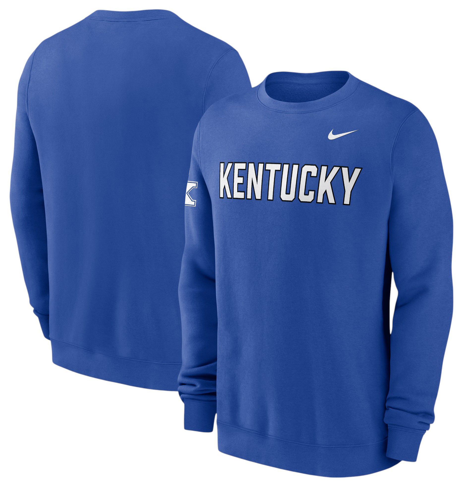 Nike Men's Kentucky Wildcats Game Royal Club Fleece Crew Pullover Sweatshirt product image