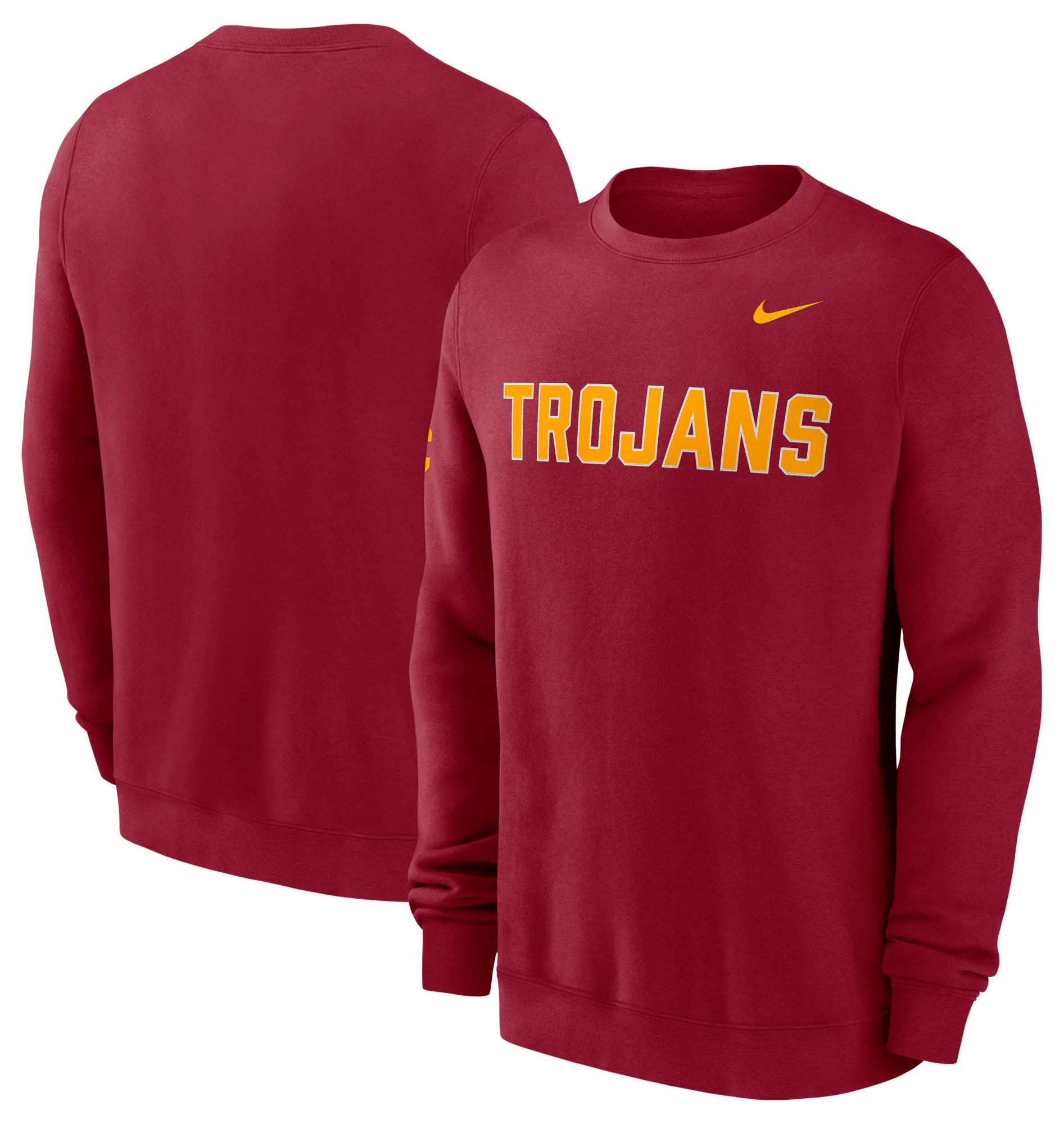 Nike Men's USC Trojans Team Crimson Fleece Club Crewneck Sweatshirt product image