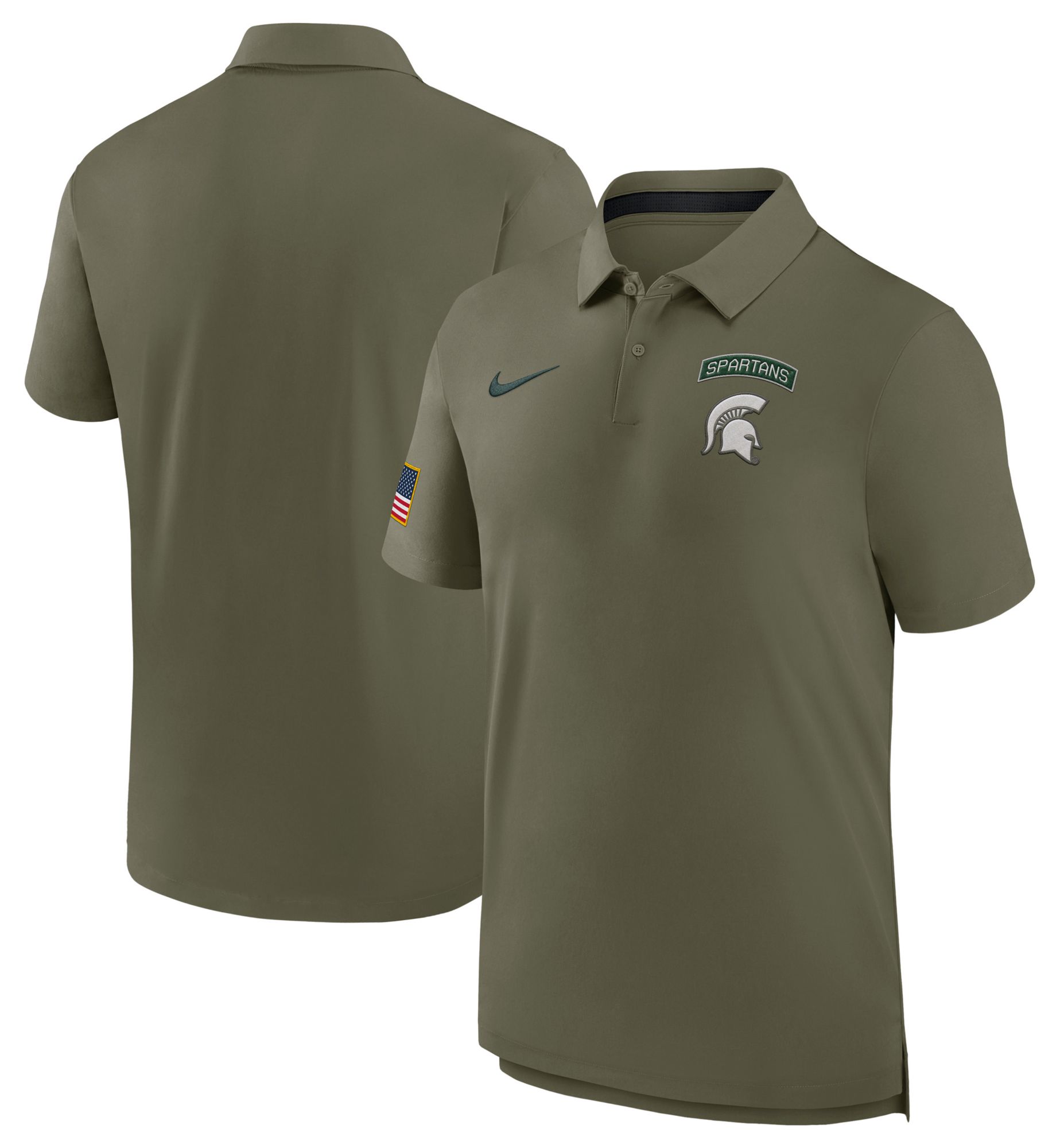 Nike Men's Michigan State Spartans Olive DriFIT Military Appreciation