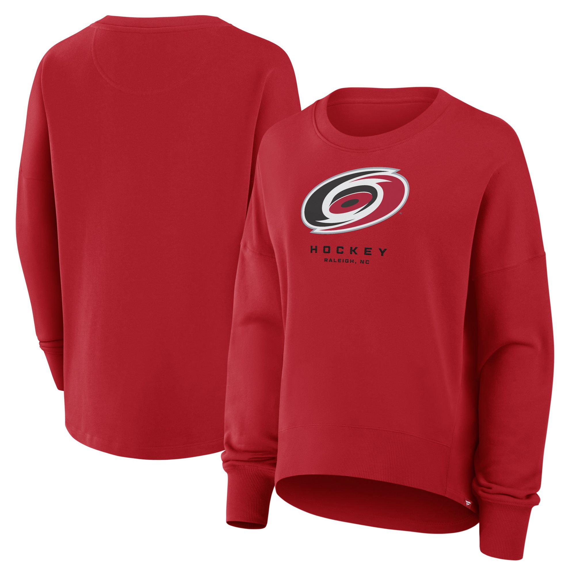 NHL Women's Carolina Hurricanes Red Club Fleece Crew Neck Sweatshirt product image