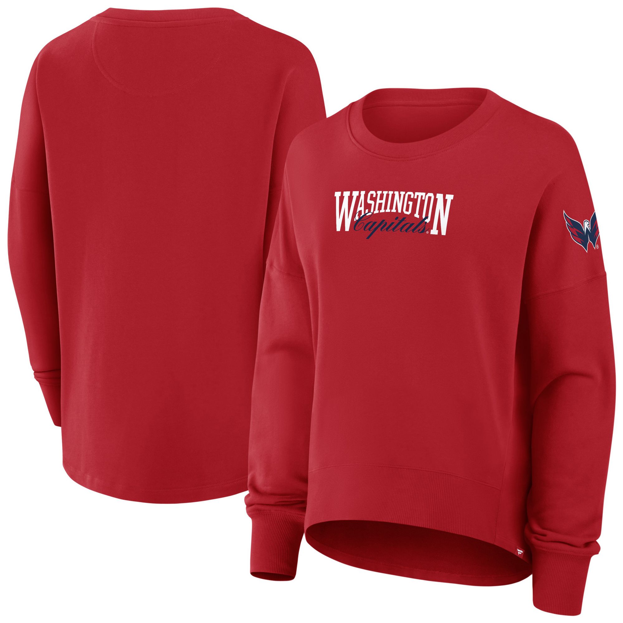NHL Women's Washington Capitals Red Foundation Script Crewneck Sweatshirt product image
