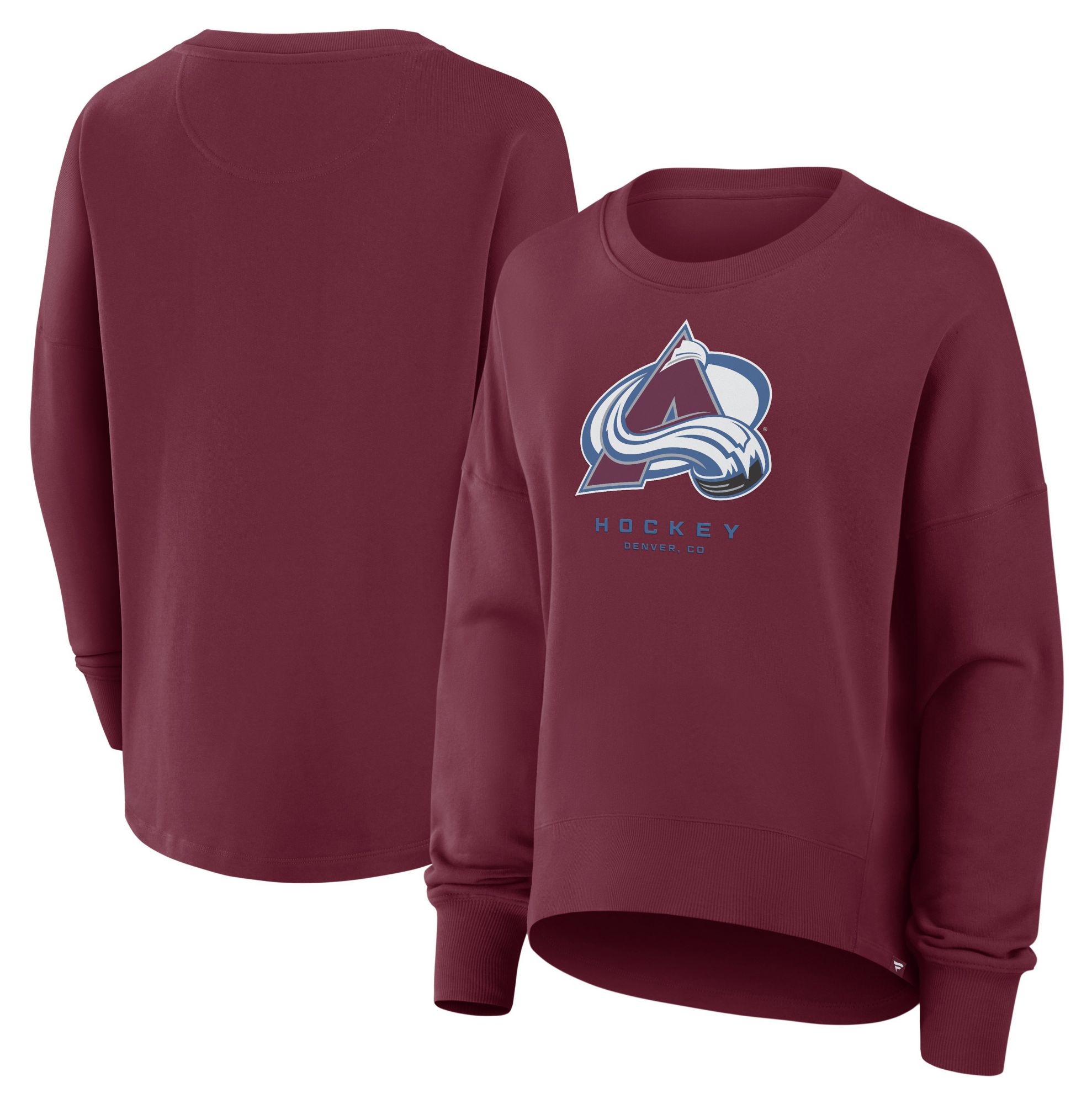 NHL Women's Colorado Avalanche Maroon Club Fleece Crew Neck Sweatshirt product image