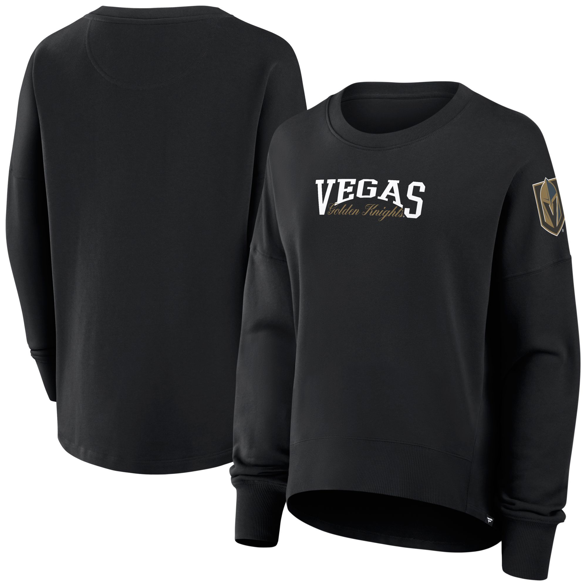 NHL Women's Vegas Golden Knights Black Foundation Script Crewneck product image