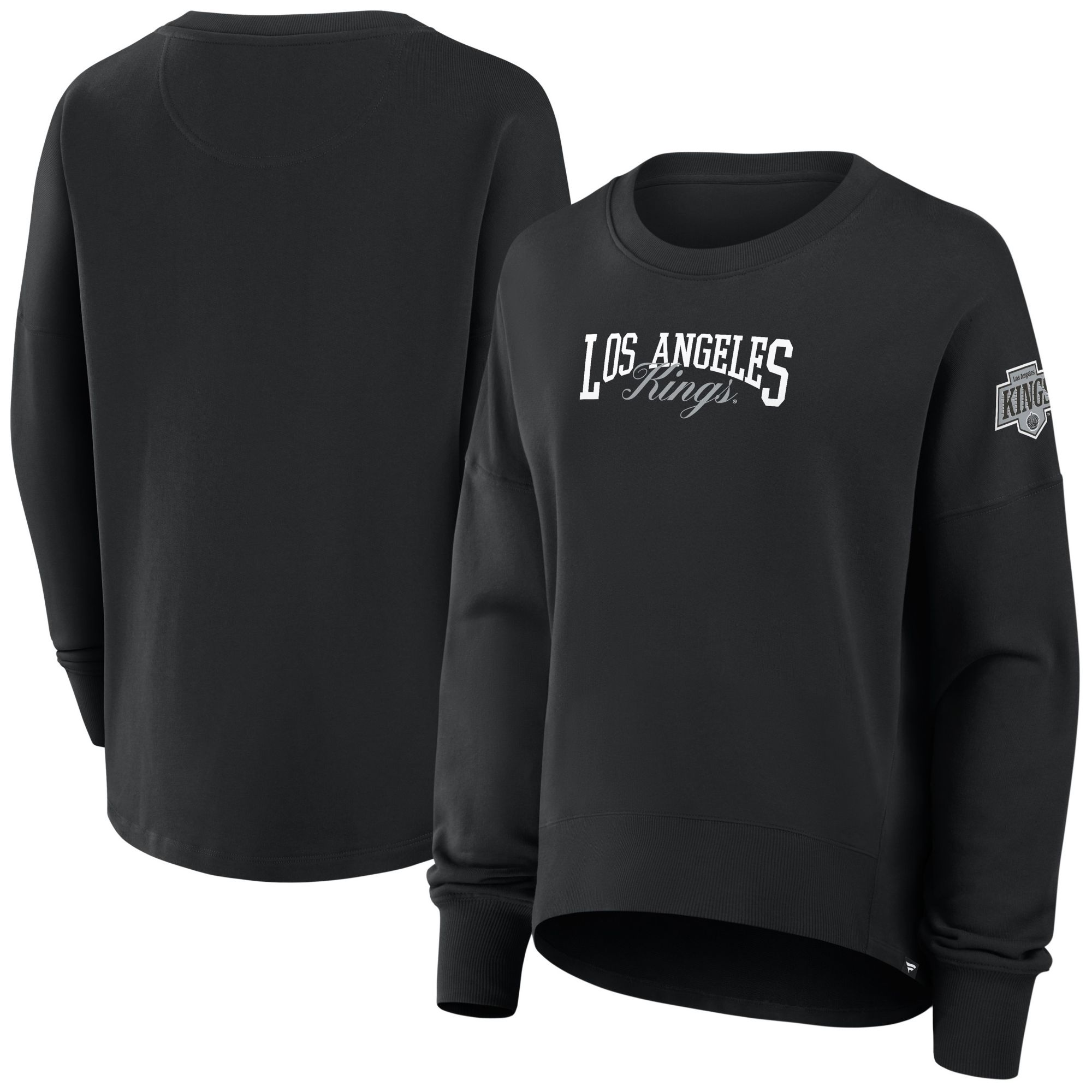 NHL Women's Los Angeles Kings Black Foundation Script Crewneck Sweatshirt product image