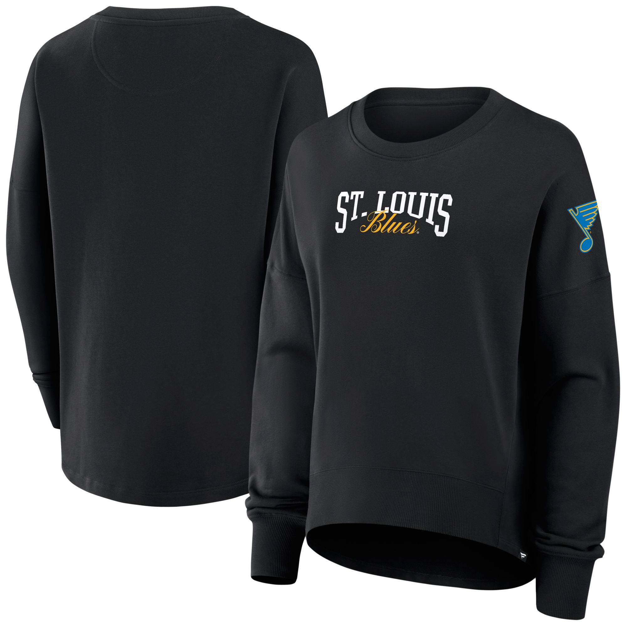 NHL Women's St. Louis Blues Black Foundation Script Crewneck product image