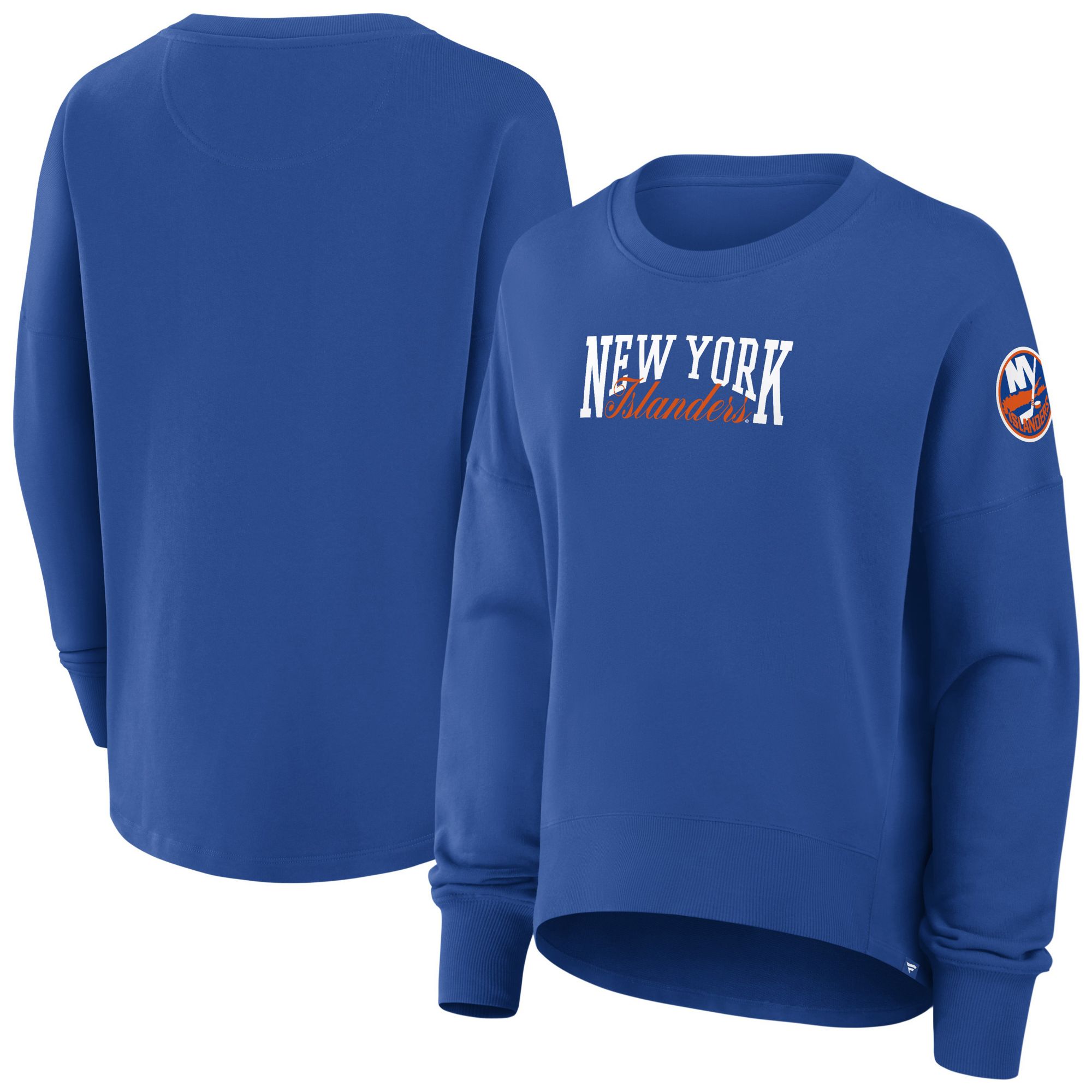 NHL Women's New York Islanders Deep Royal Foundation Script Crewneck Sweatshirt product image
