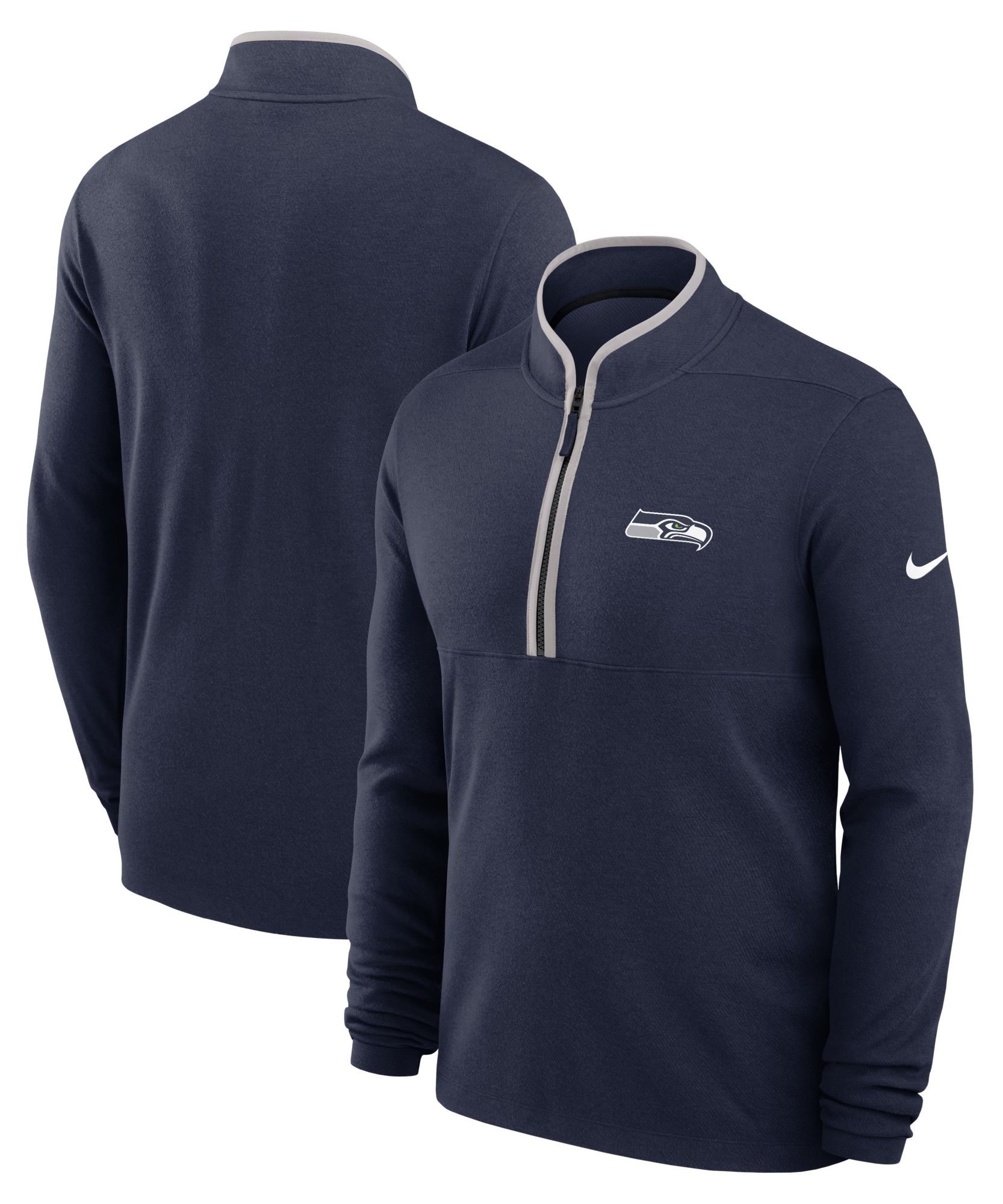 Nike Men's Seattle Seahawks College Navy Victory Half-Zip Pullover Jacket product image