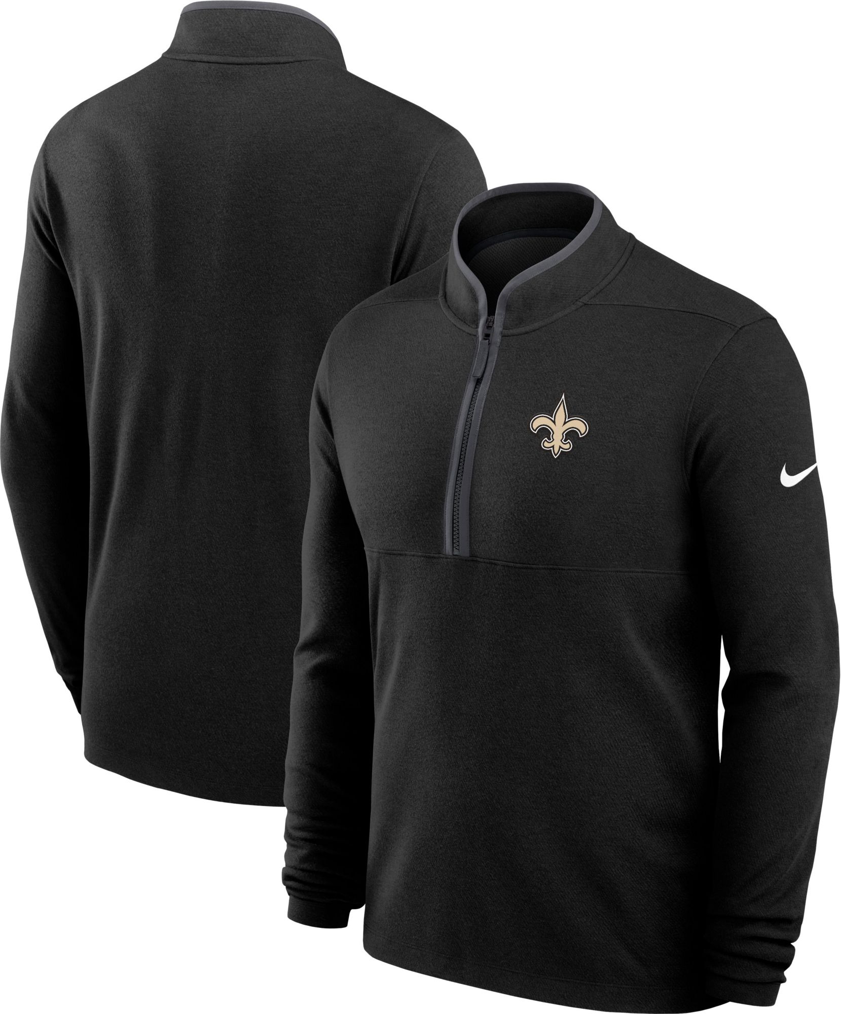 Nike Men's New Orleans Saints Black Victory 1/2 Zip Pullover Jacket product image