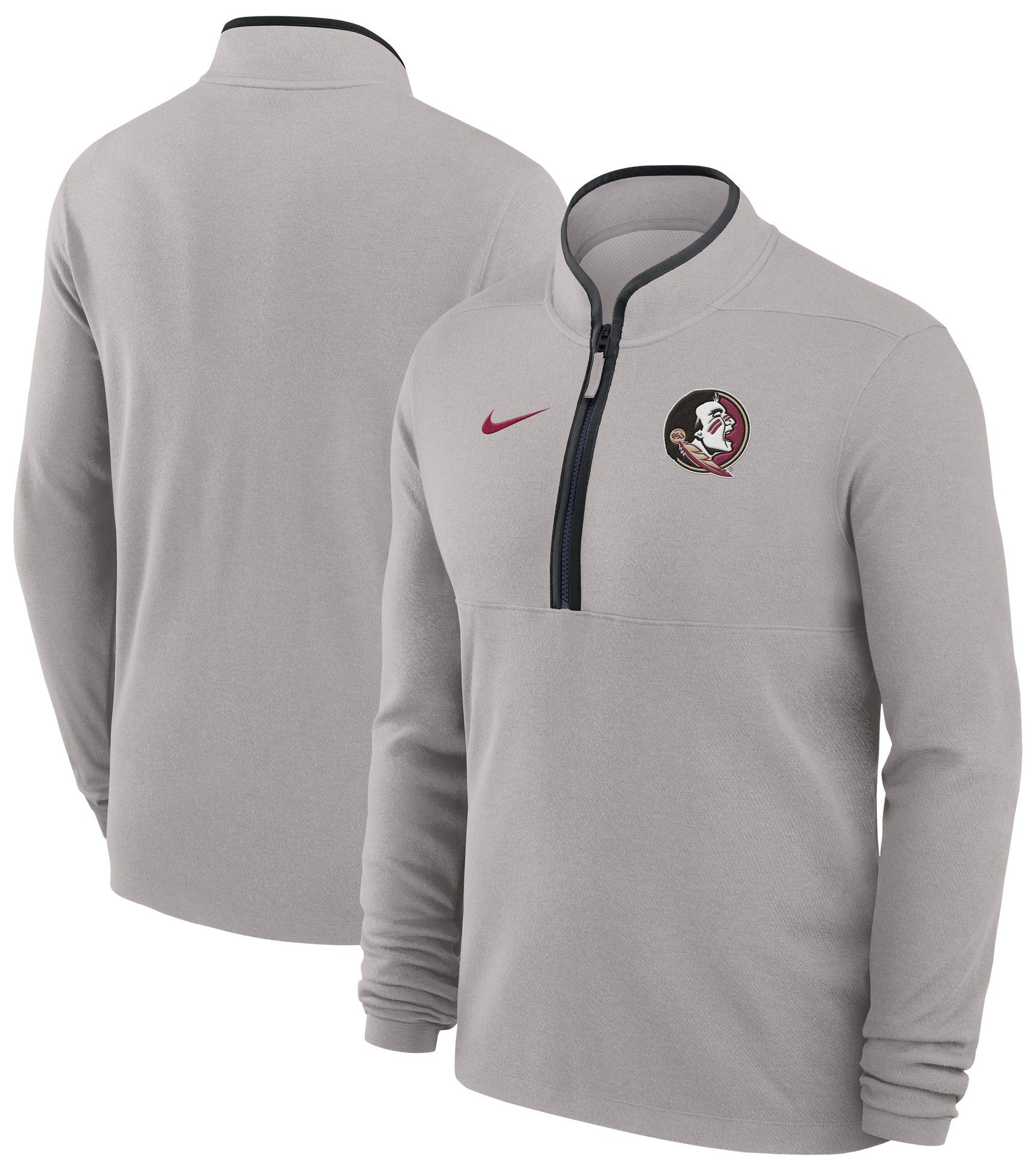 Nike Adult Florida State Seminoles Victory Pewter Grey 1/2 Zip Sweater product image