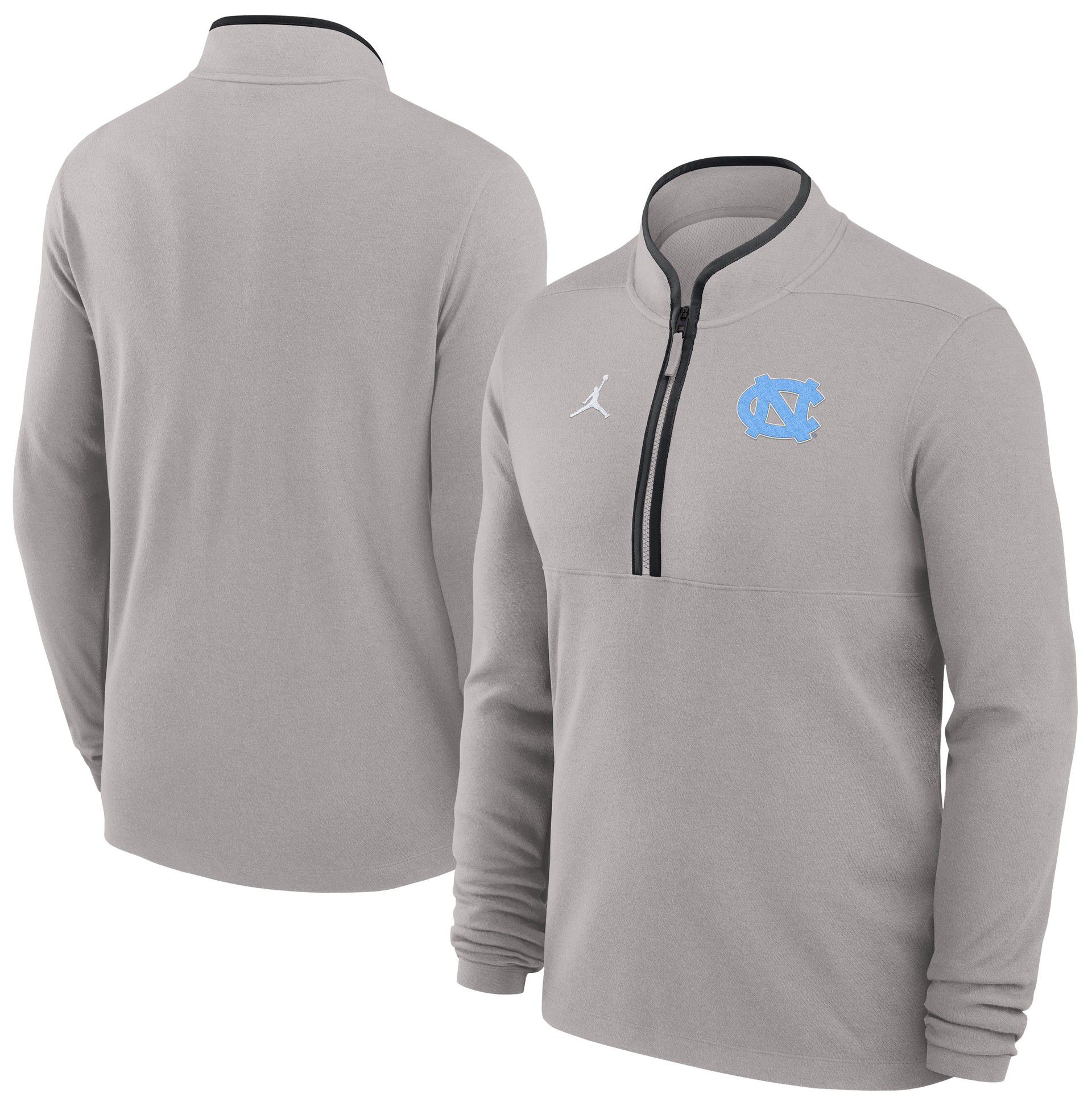 Jordan Adult North Carolina Tar Heels Victory Pewter Grey 1/2 Zip Sweater product image