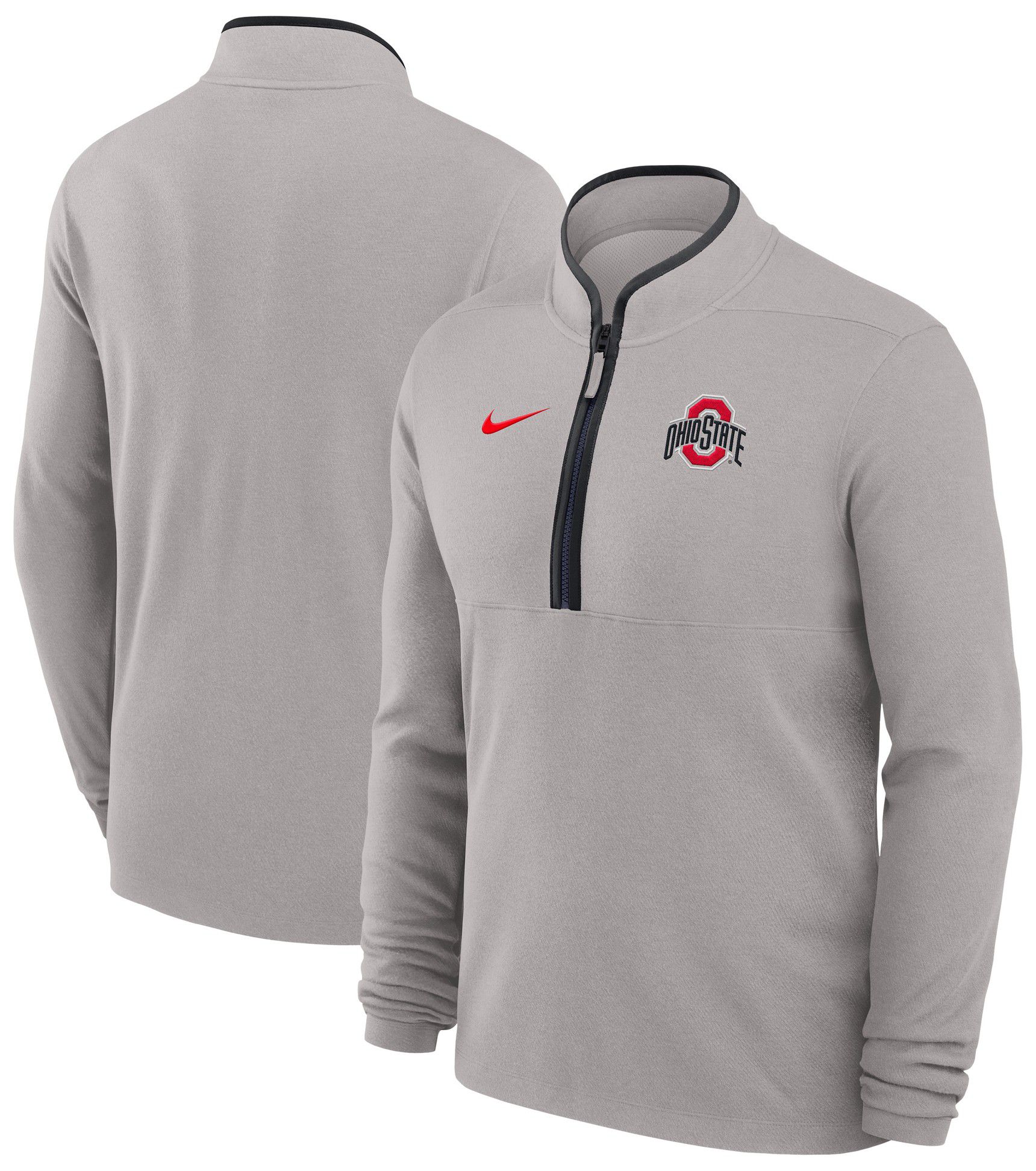 Nike Adult Ohio State Buckeyes Victory Pewter Grey 1/2 Zip Sweater