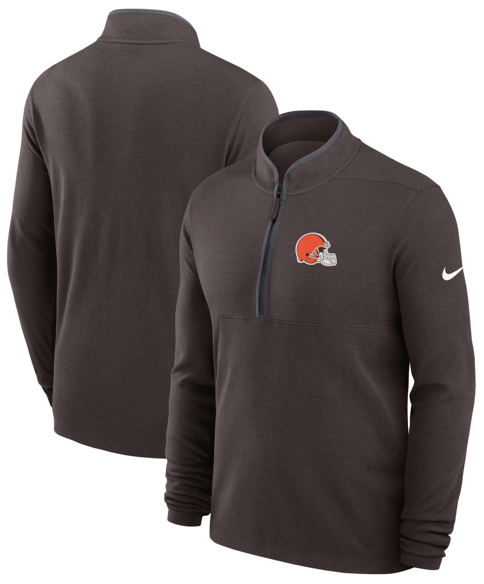 Nike Men's Cleveland Browns Seal Brown Victory Half-Zip Shirt product image