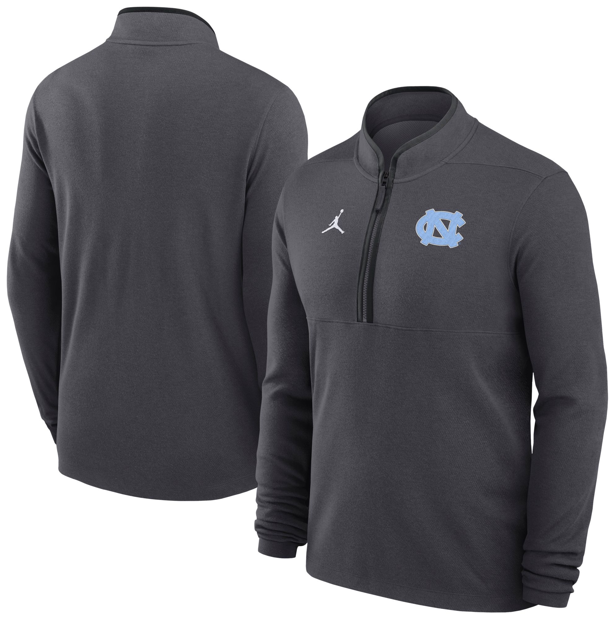 Jordan Men's North Carolina Tar Heels Anthracite Victory 1/2-Zip Jacket product image