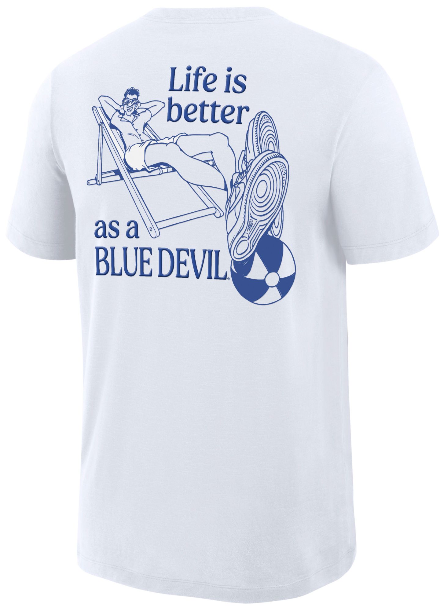 Nike Men's Duke Blue Devils White Local Mascot Slub T-Shirt product image