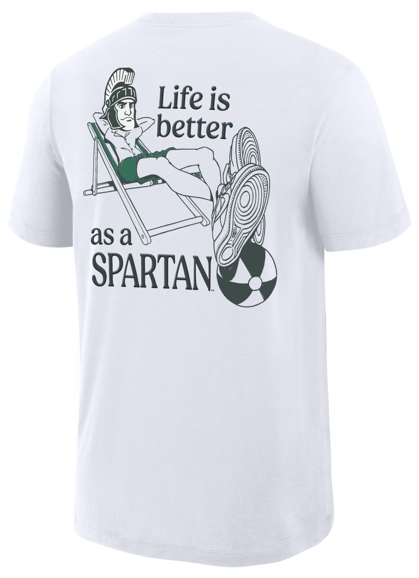 Nike Men's Michigan State Spartans White Local Mascot Slub T-Shirt product image