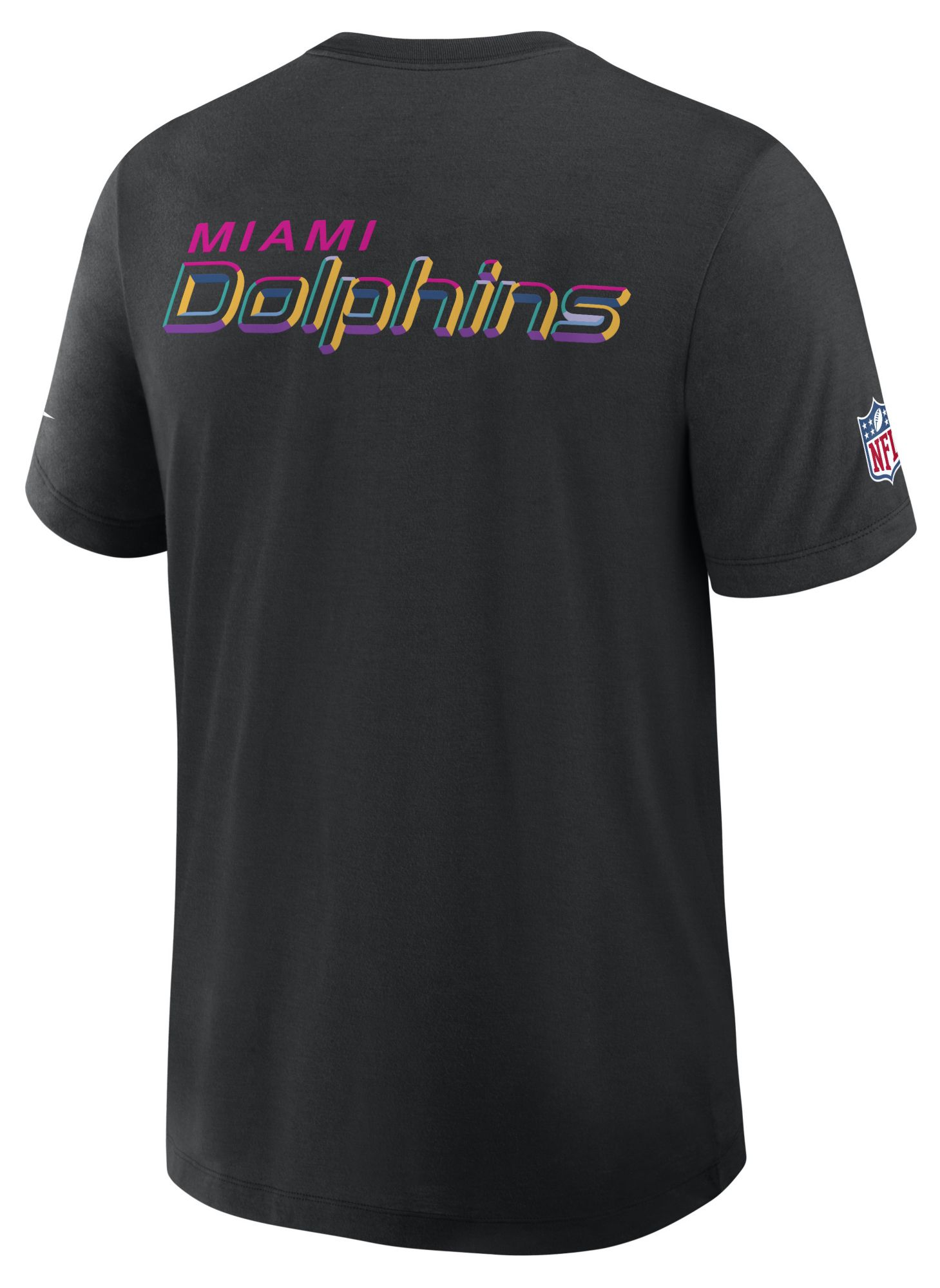 Nike Men's Miami Dolphins Crucial Catch Black Triblend Dri-FIT T-Shirt product image