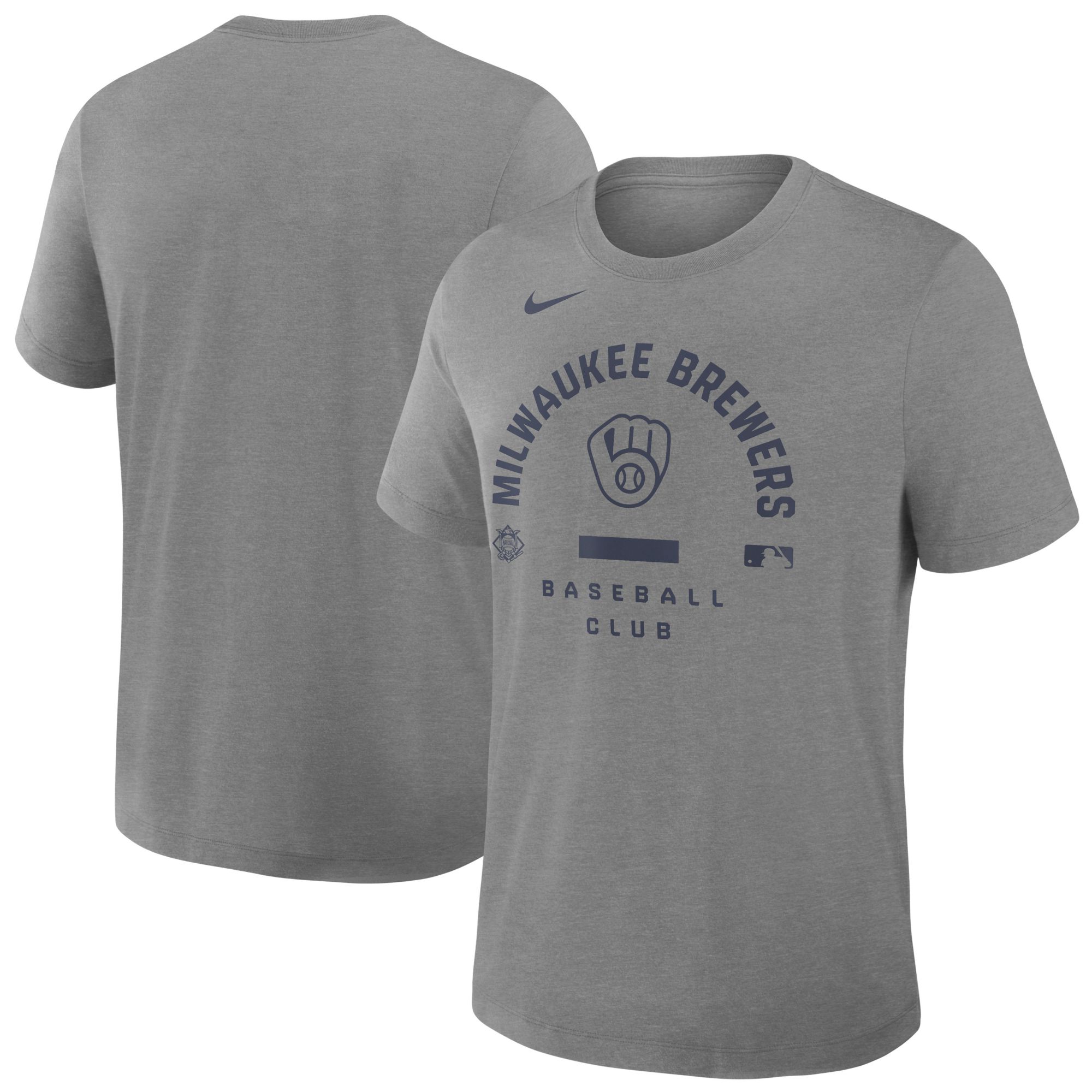 Nike Men's Milwaukee Brewers Gray Authentic Collection Early Work T-Shirt product image